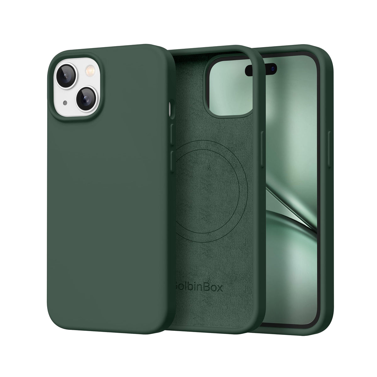 GolbinBox Magnetic for iPhone 15 Case, Silicone Cover, Blue