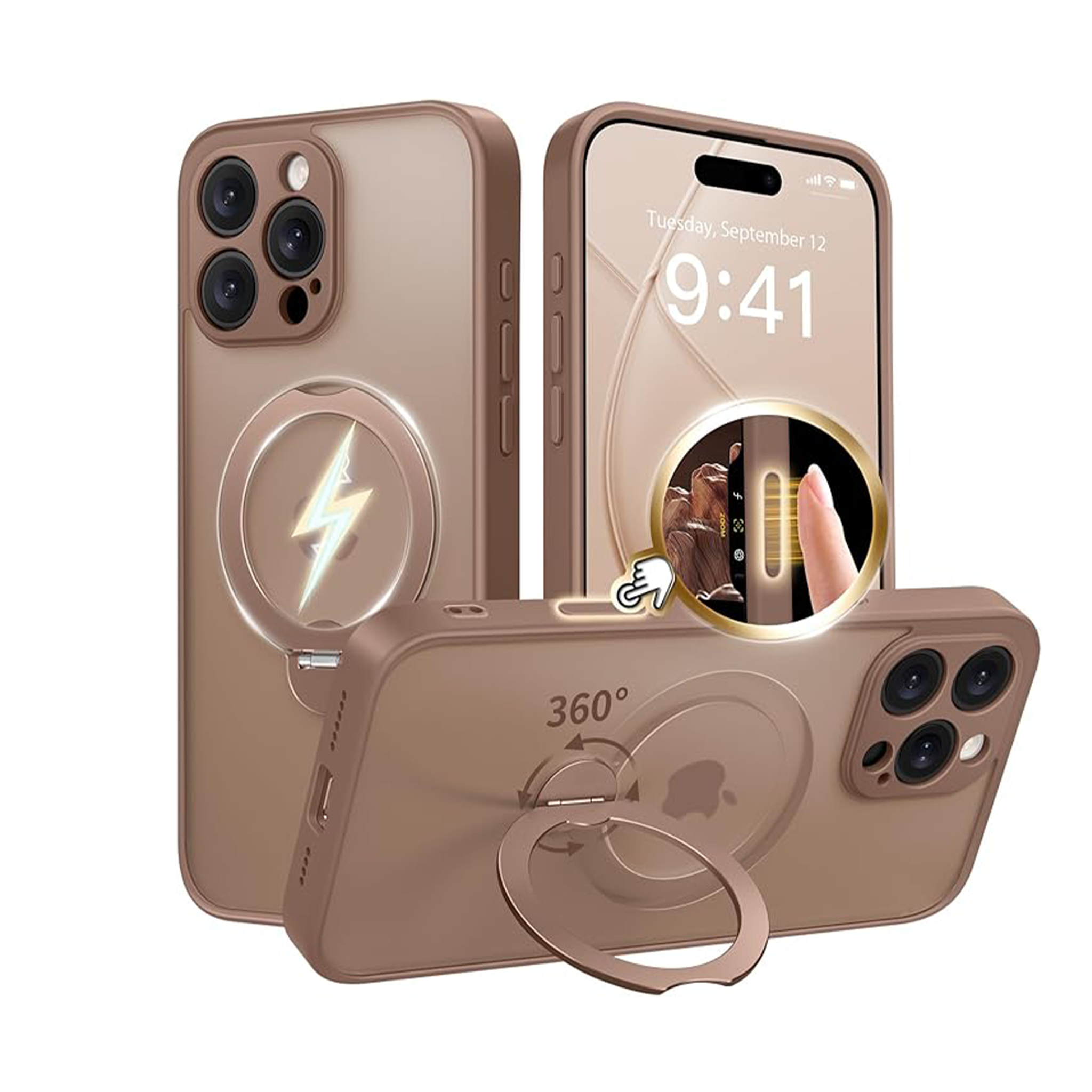 matte translucent phone case iphone 16 pro max Compatible with MagSafe