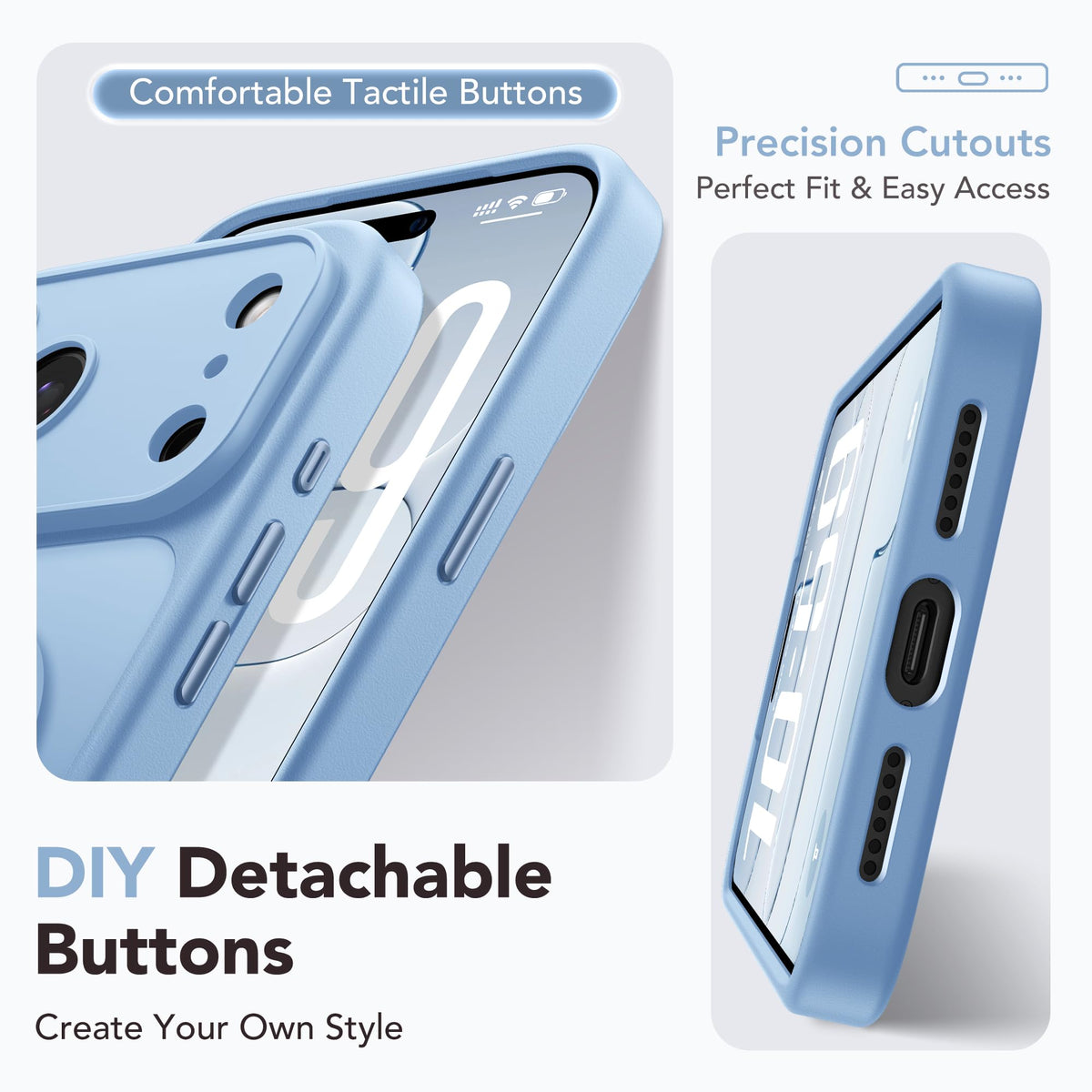 Magnetic Shockproof for iPhone 18 Pro Max, Coastal Blue