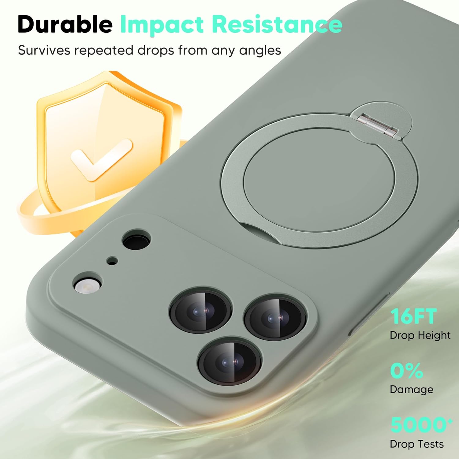 GolbinBox for iPhone 17 Pro Max Case with 360° Spin Magnetic Stand