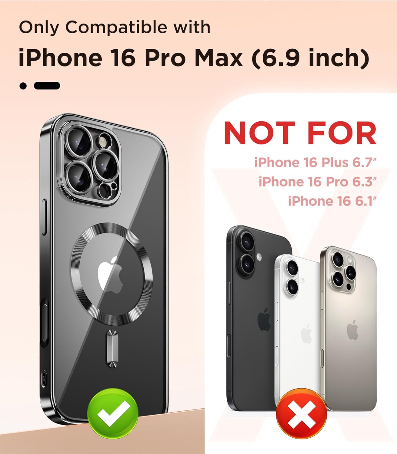 GolbinBox Magnetic for iPhone 16 Pro Max Plating Case