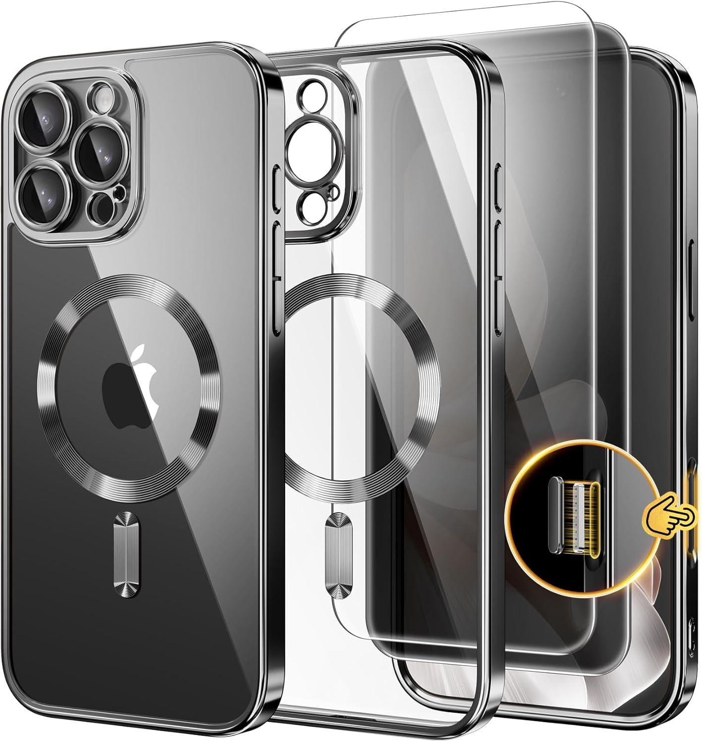 GolbinBox Magnetic for iPhone 16 Pro Max Plating Case