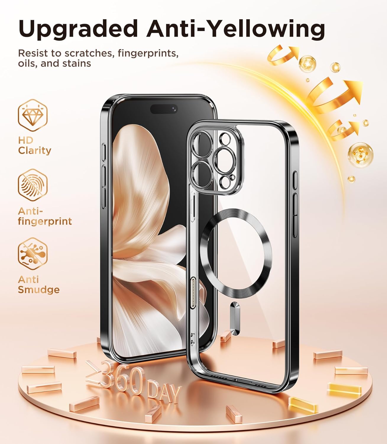 GolbinBox Magnetic for iPhone 16 Pro Max Plating Case