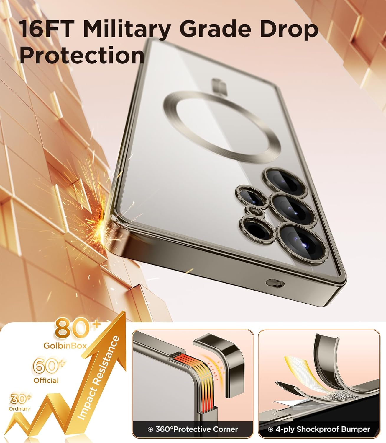 Magnetic Case Compatible with Samsung Galaxy S25 Ultra