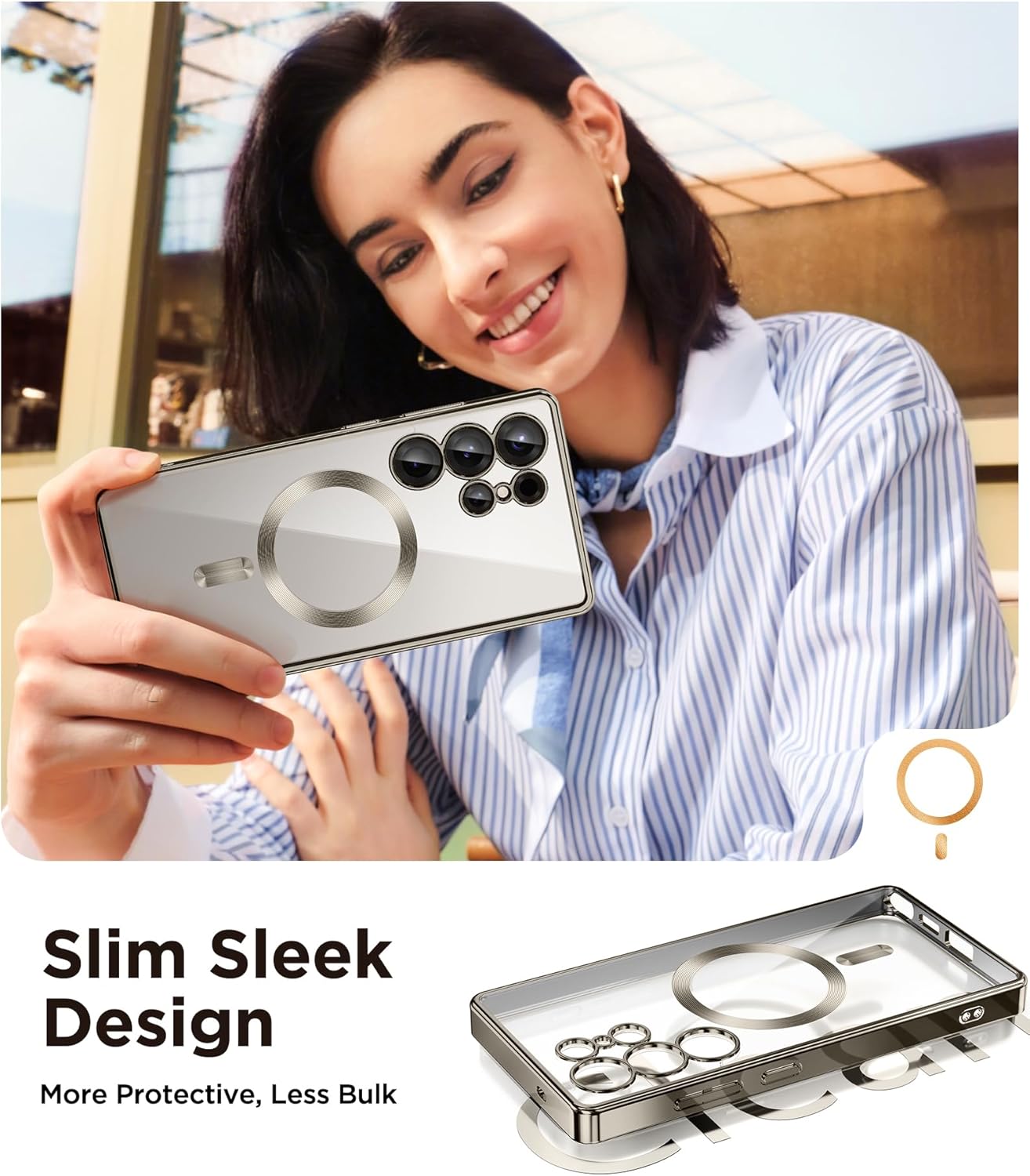 Magnetic Case Compatible with Samsung Galaxy S25 Ultra
