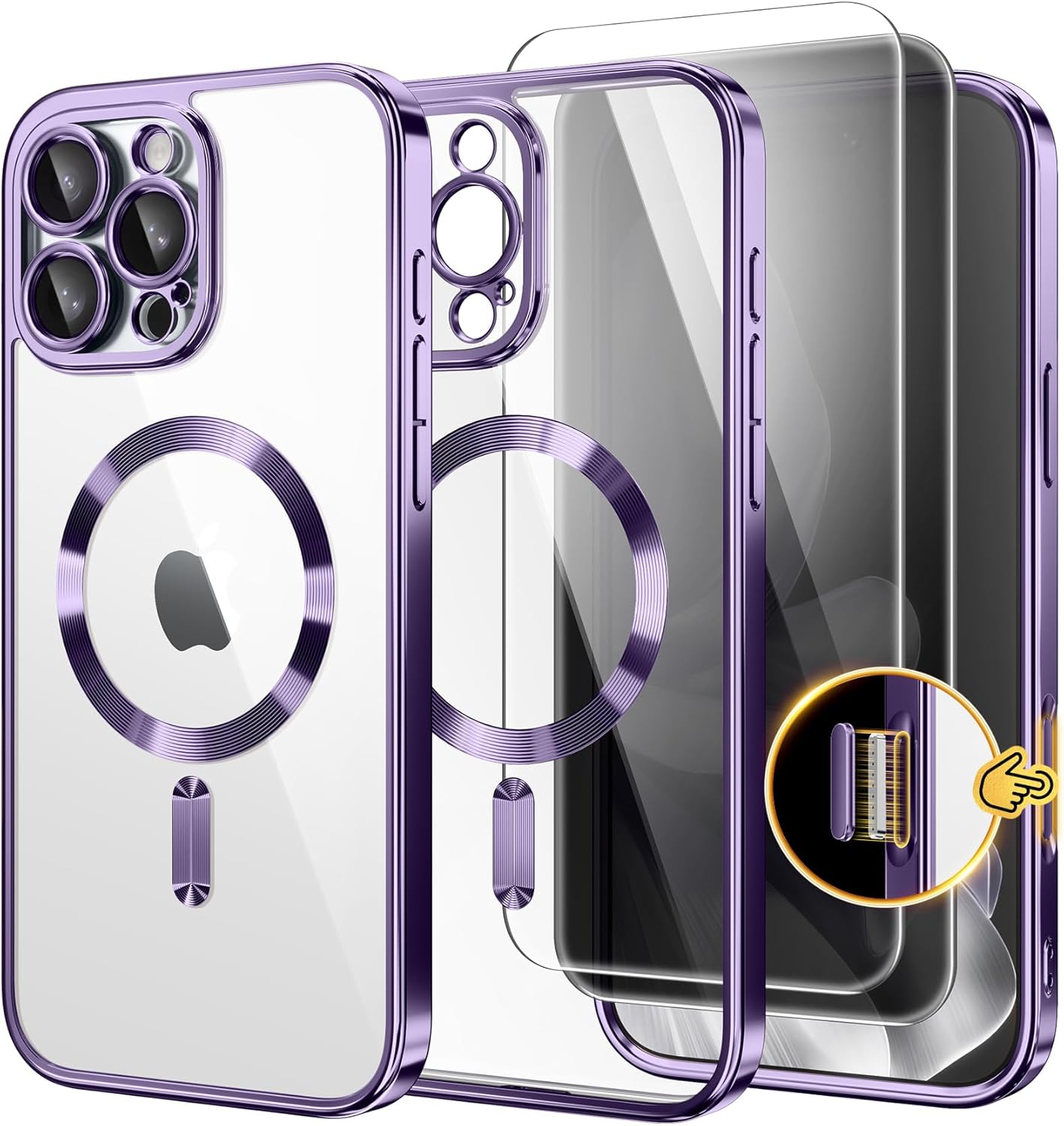 GolbinBox Magnetic for iPhone 16 Pro Max Plating Case
