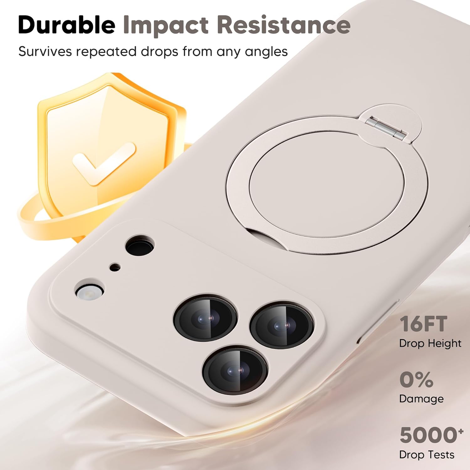 GolbinBox  iPhone 17 Pro Max Case with 360° Spin Magnetic Stand