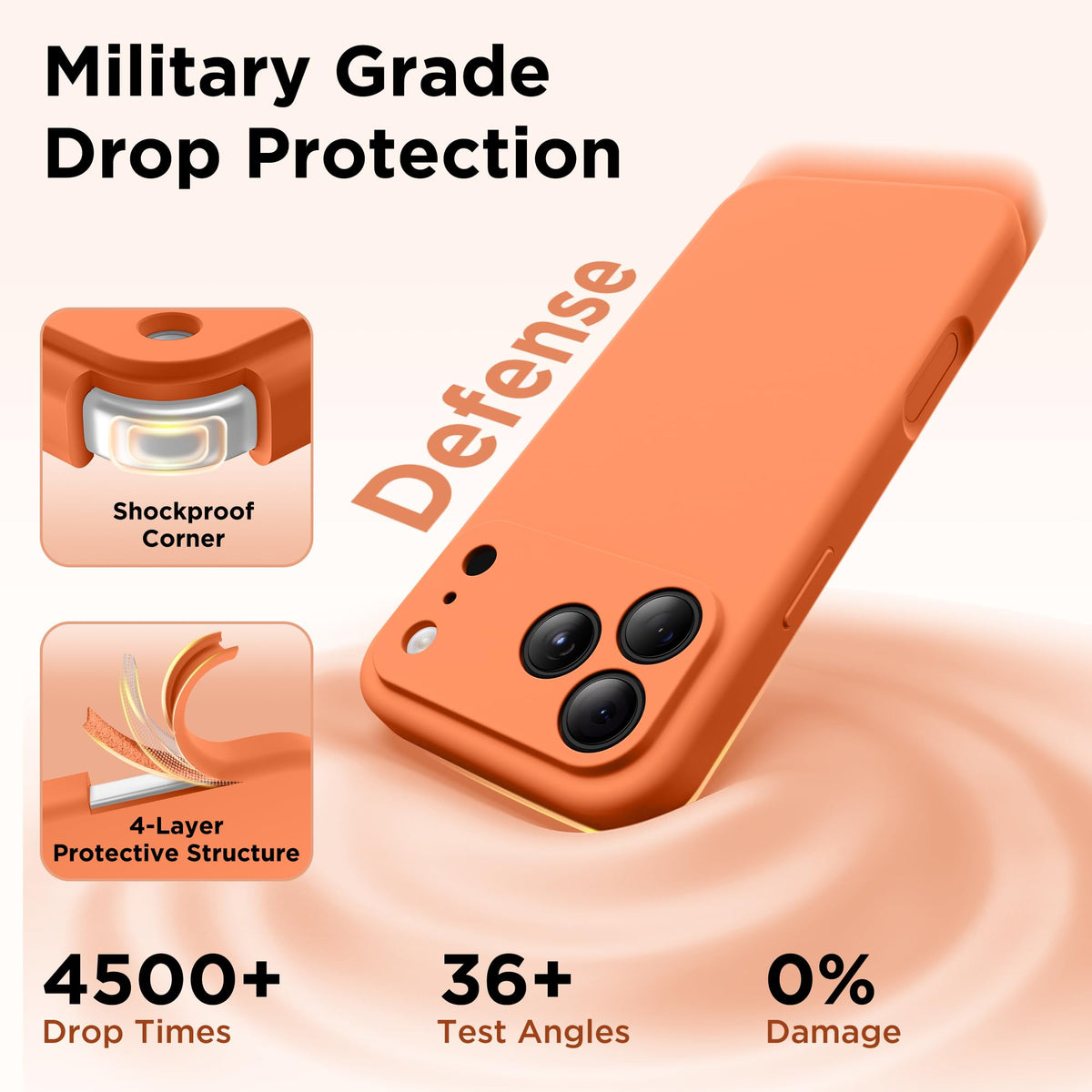 GolbinBox Magnetic for iPhone 18 Pro Case, Dusty Orange
