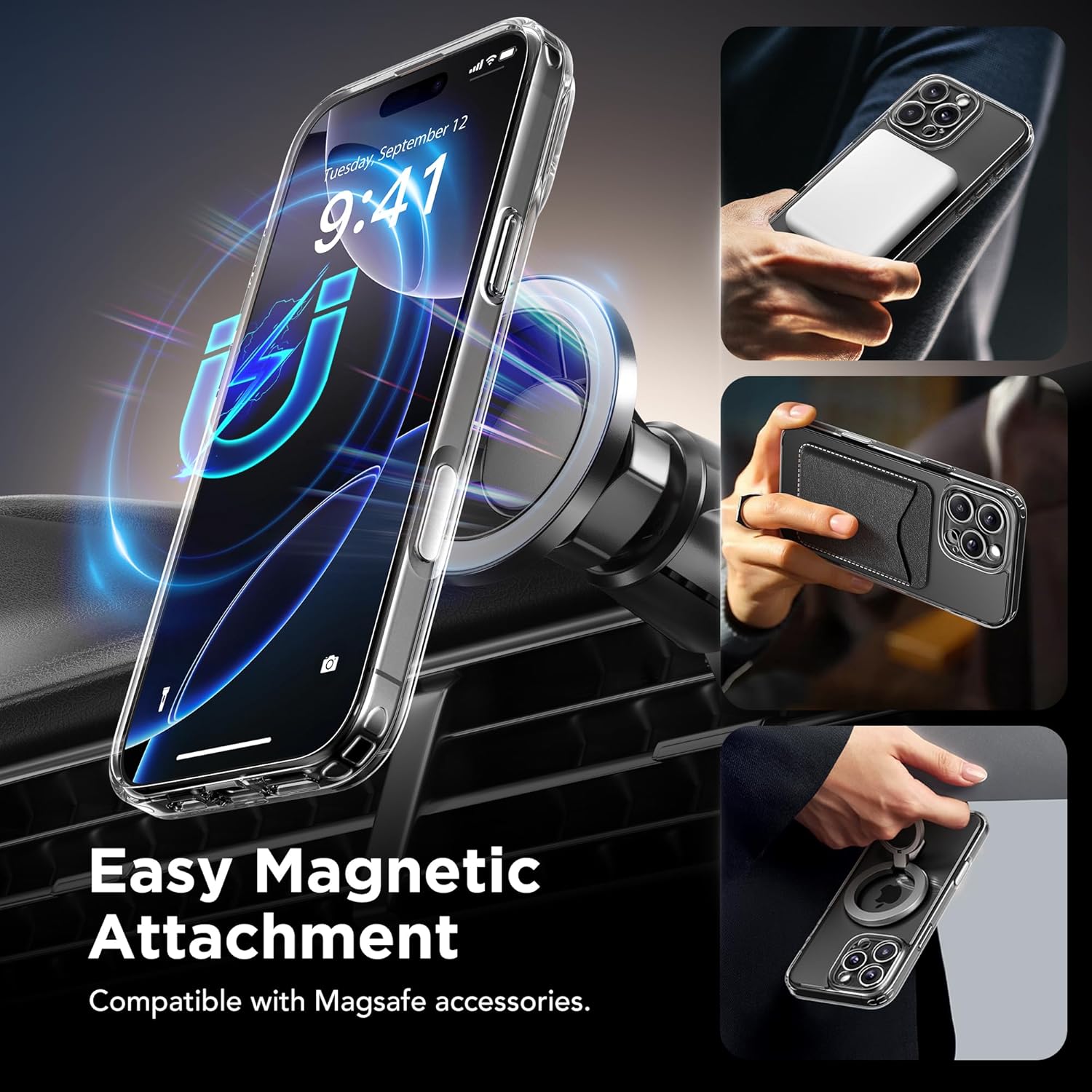 GolbinBox Magnetic for iPhone 16 Pro Max Case Clear with Camera Control Button