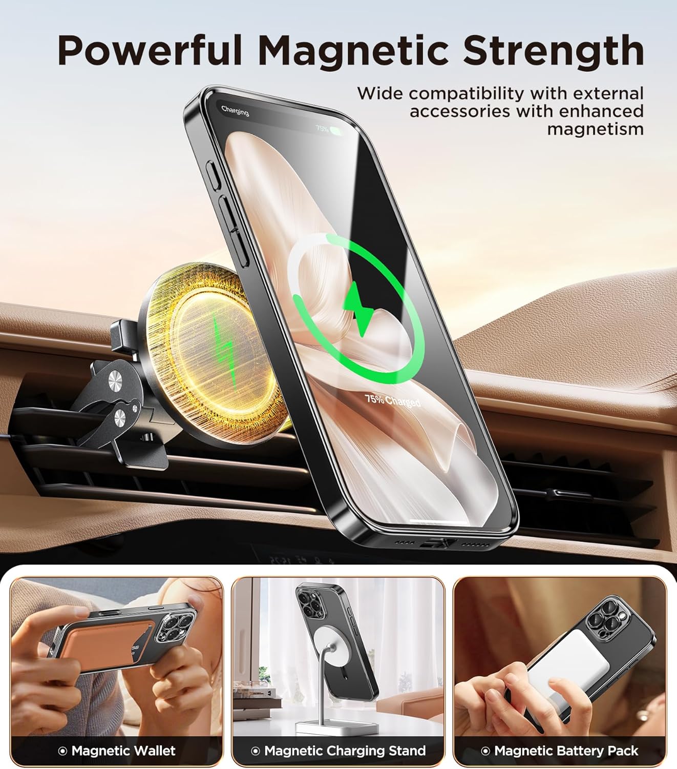 GolbinBox Magnetic for iPhone 16 Pro Max Plating Case