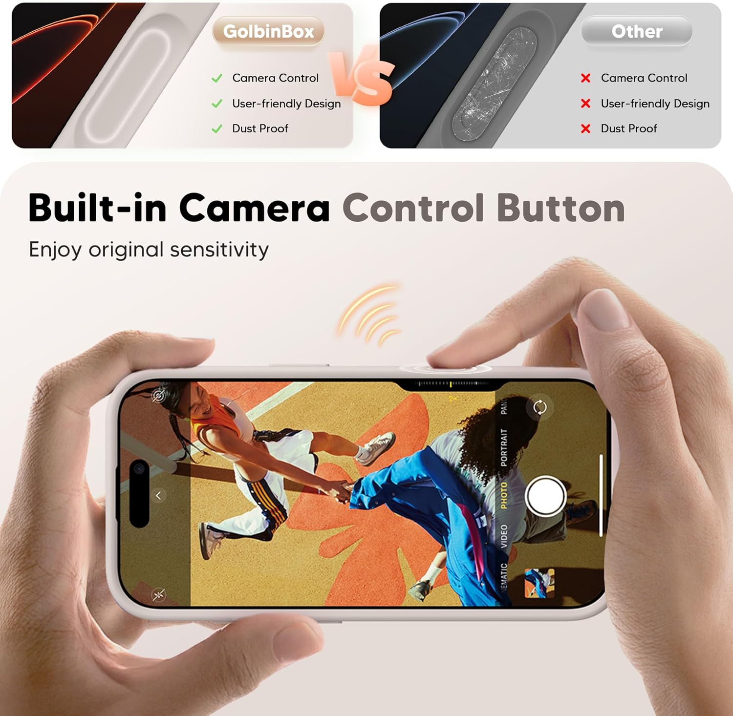 GolbinBox  iPhone 17 Pro Max Case with 360° Spin Magnetic Stand