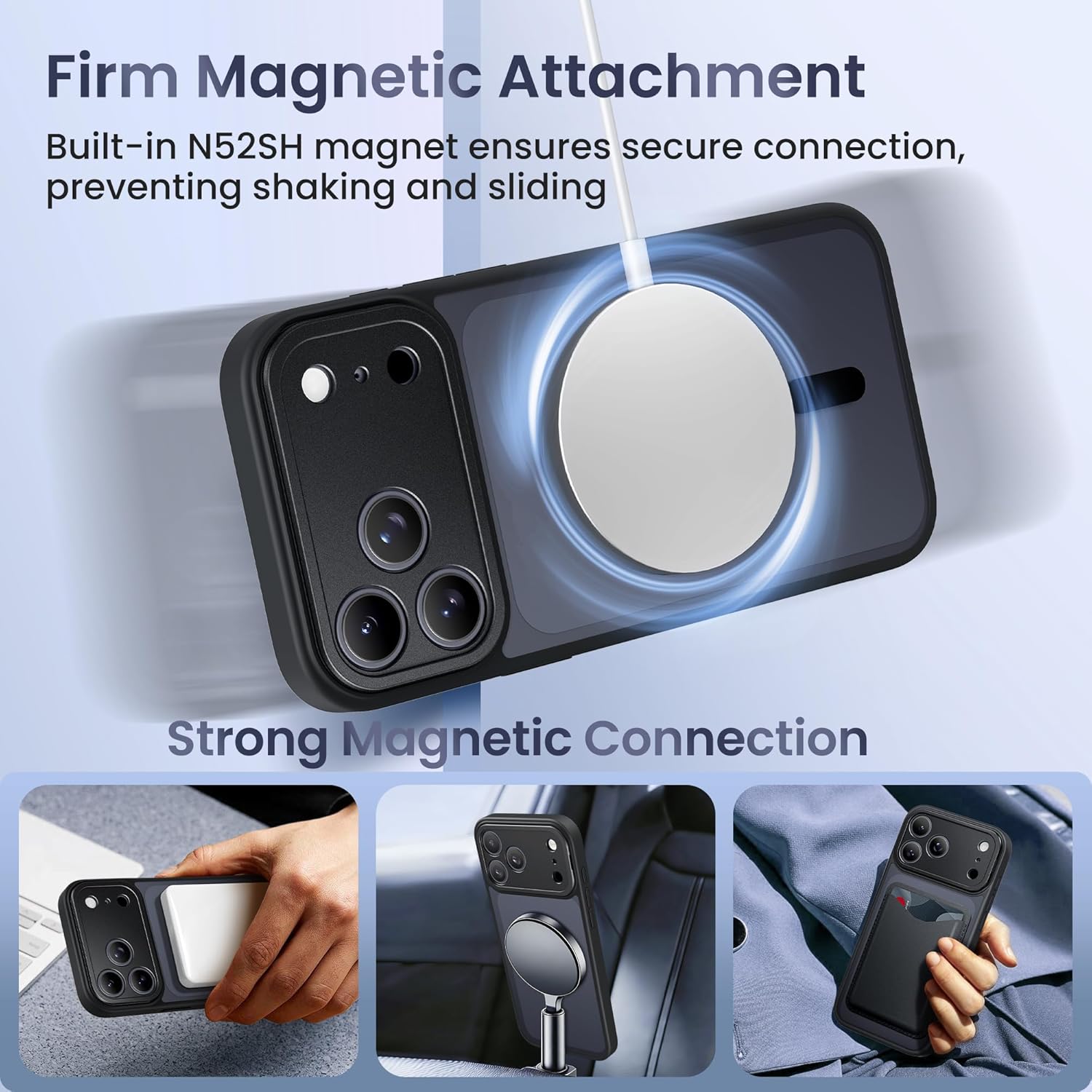 GolbinBox for iPhone 17 Pro Case with Stand,Compatible with MagSafe