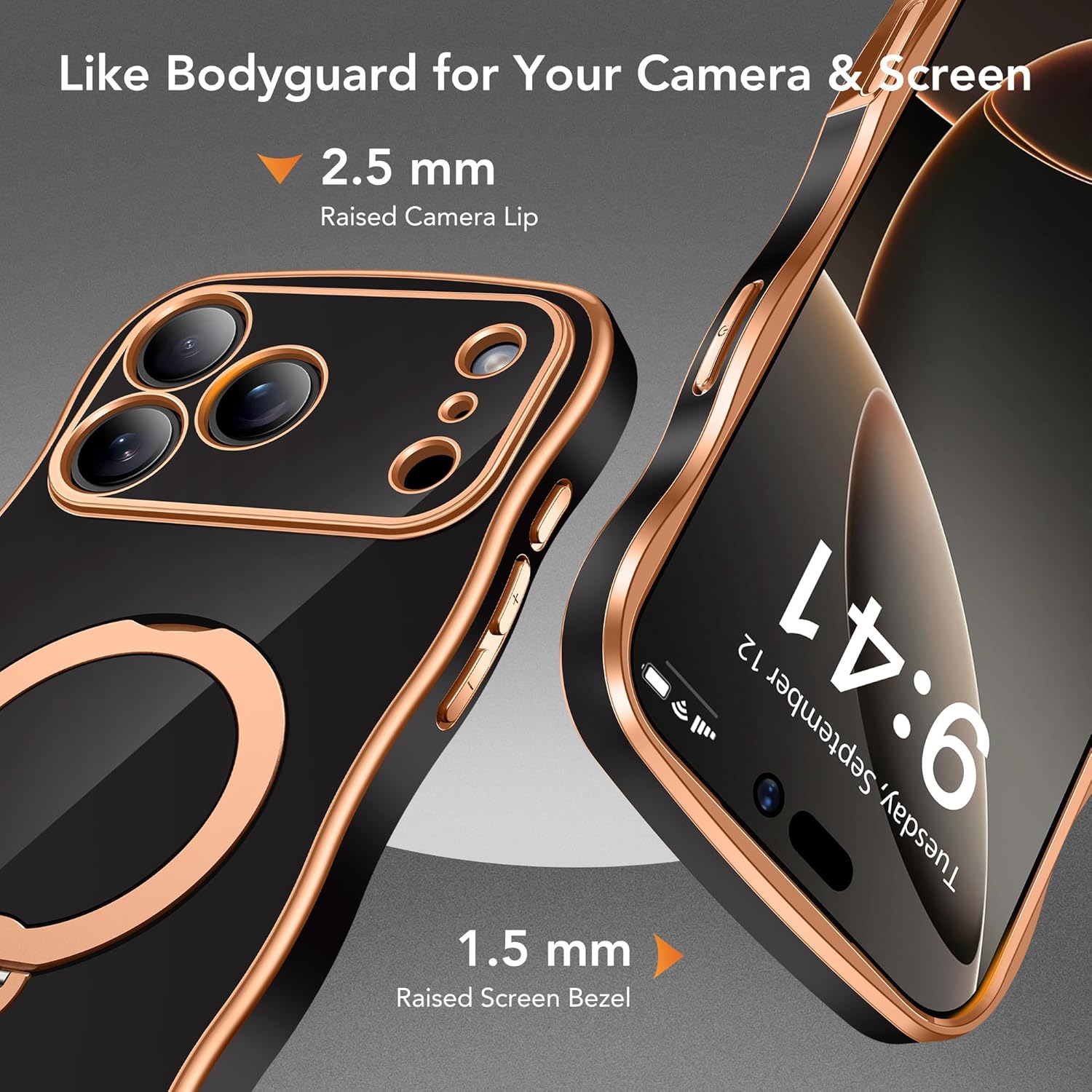 GolbinBox Magnetic for iPhone 17 Pro Max Case with 360° Spin Stand