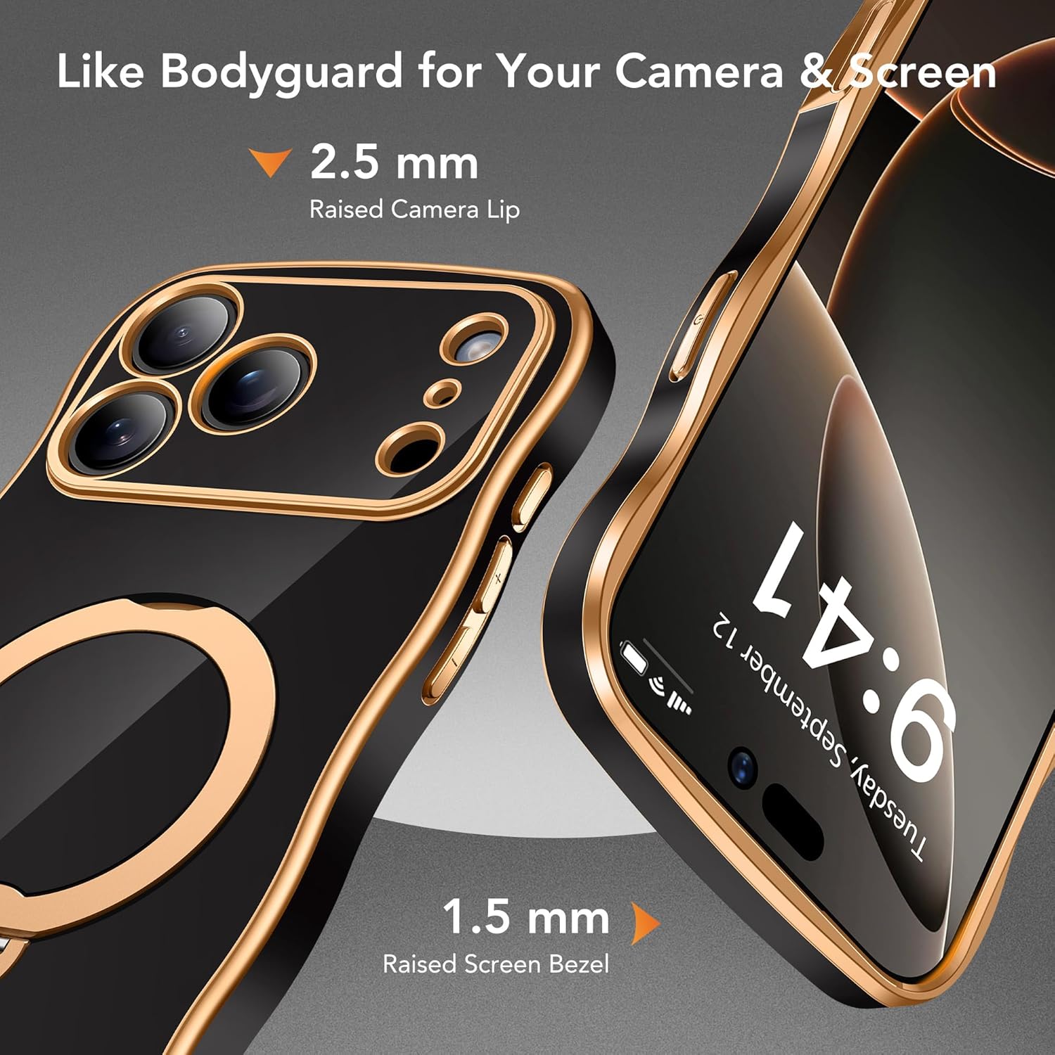 GolbinBox Magnetic for iPhone 17 Pro Case with 360° Spin Stand