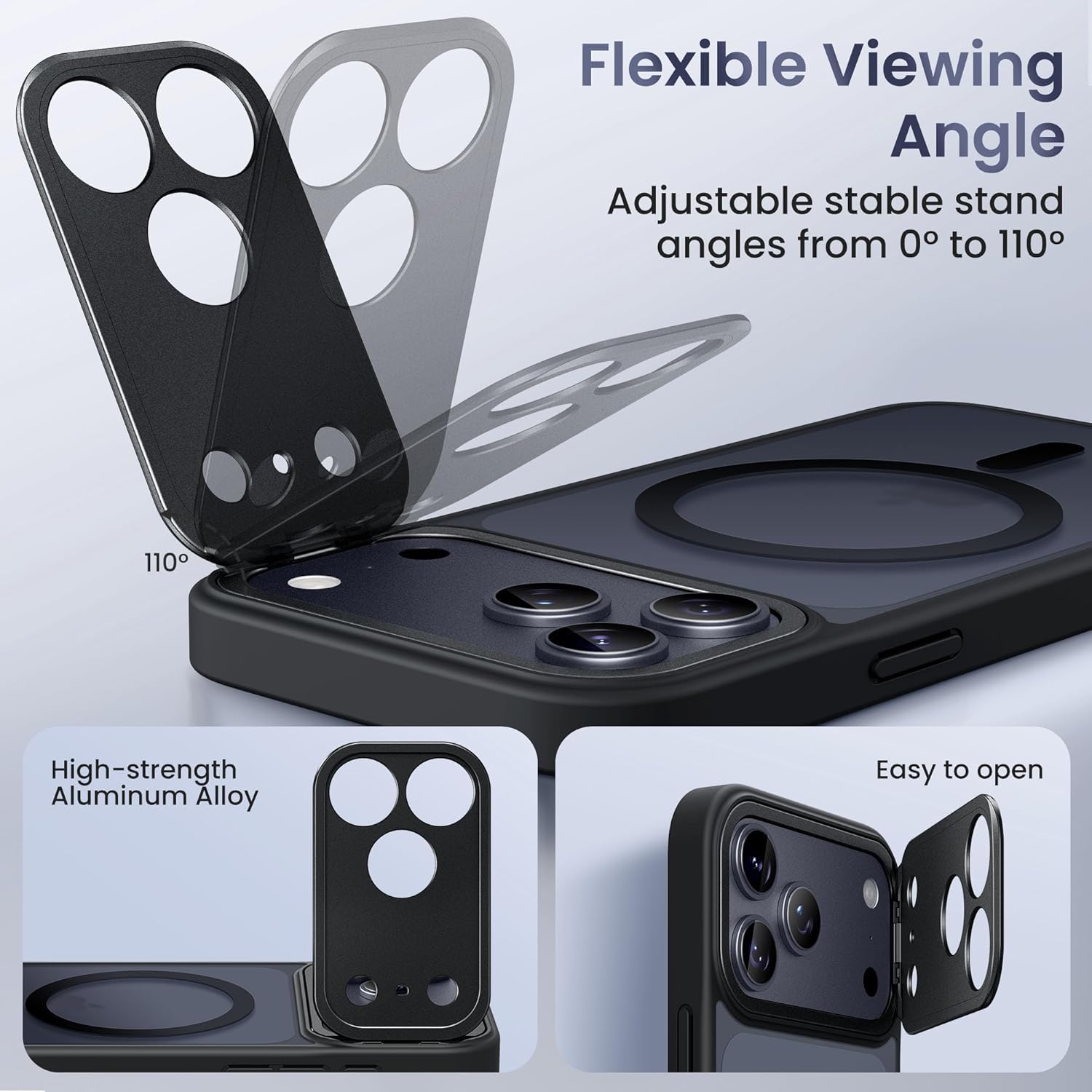 GolbinBox for iPhone 17 Pro Case with Stand,Compatible with MagSafe