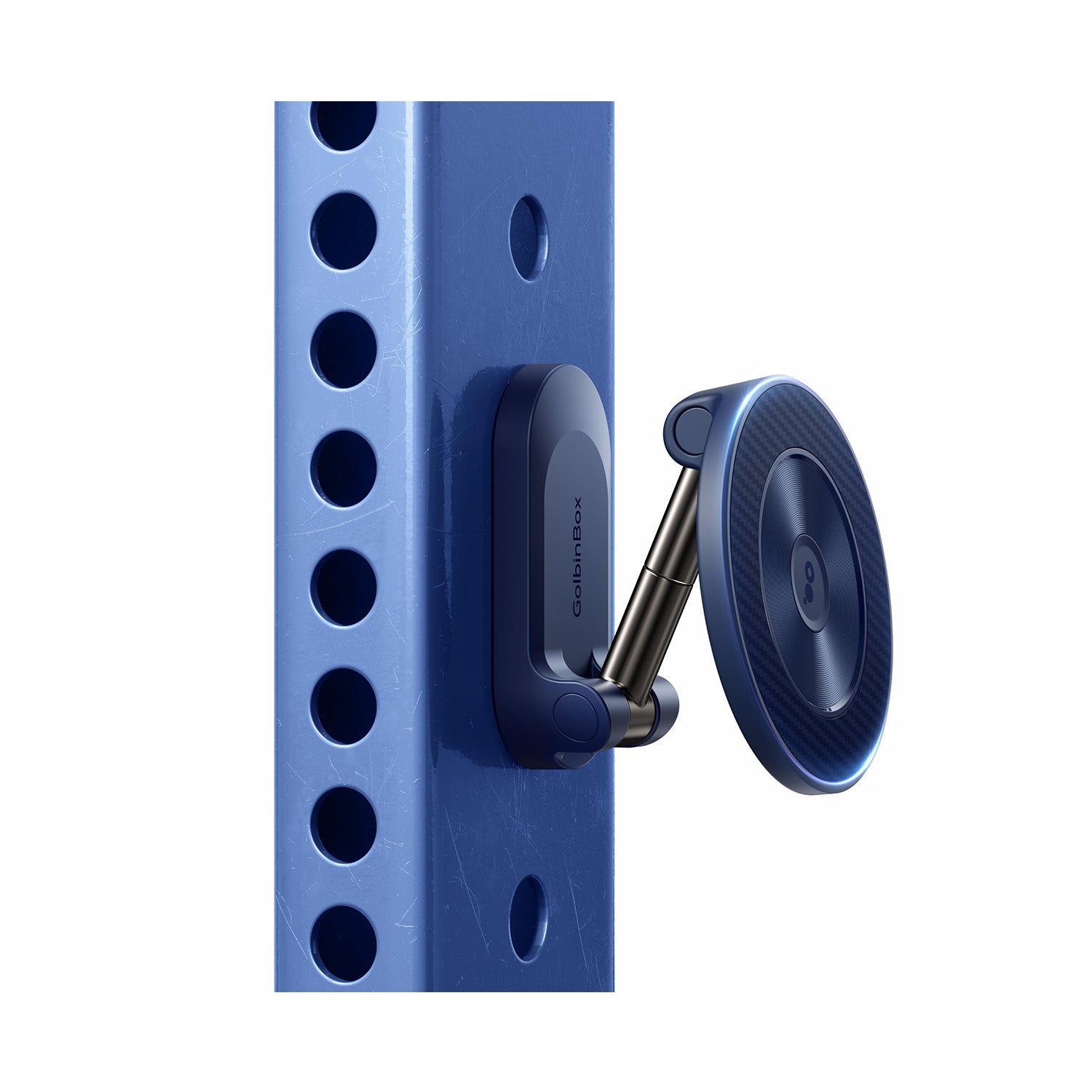 GolbinBox All Metal Dual Magnetic Gym Phone Holder for MagSafe, Blue