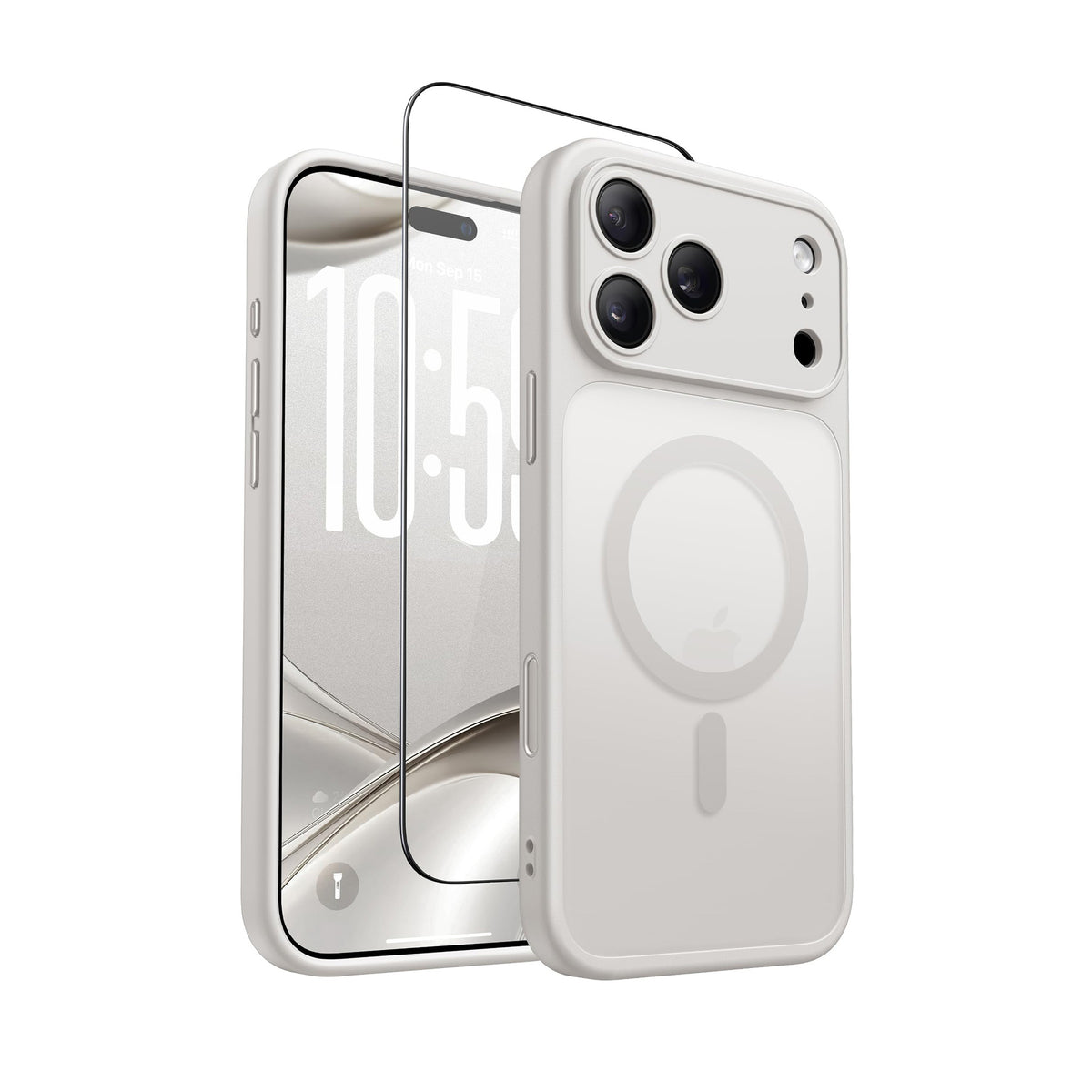 GolbinBox Magnetic Shockproof for iPhone 18 Pro Case, Stone
