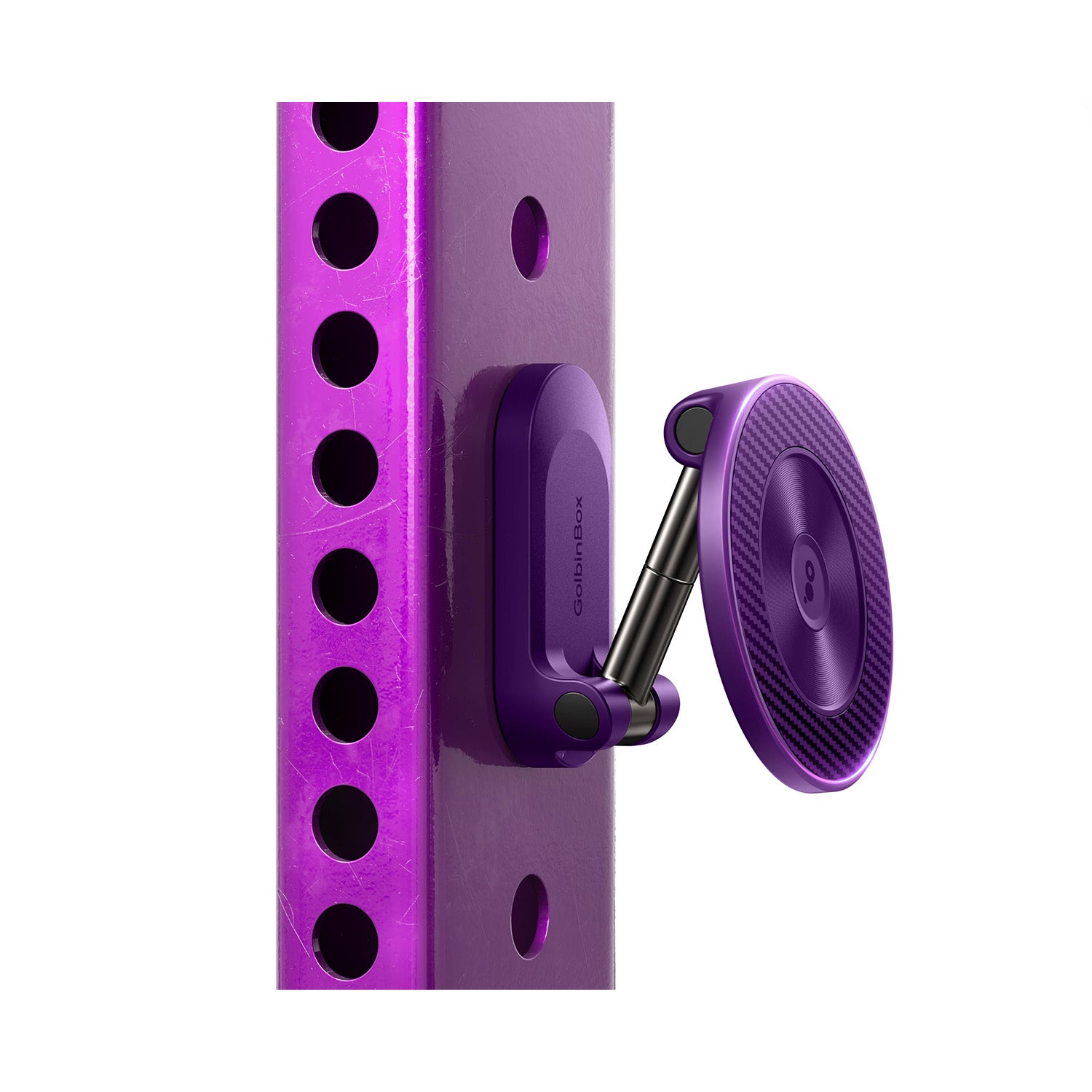 All Metal Dual Magnetic Gym Phone Holder for MagSafe, Purple