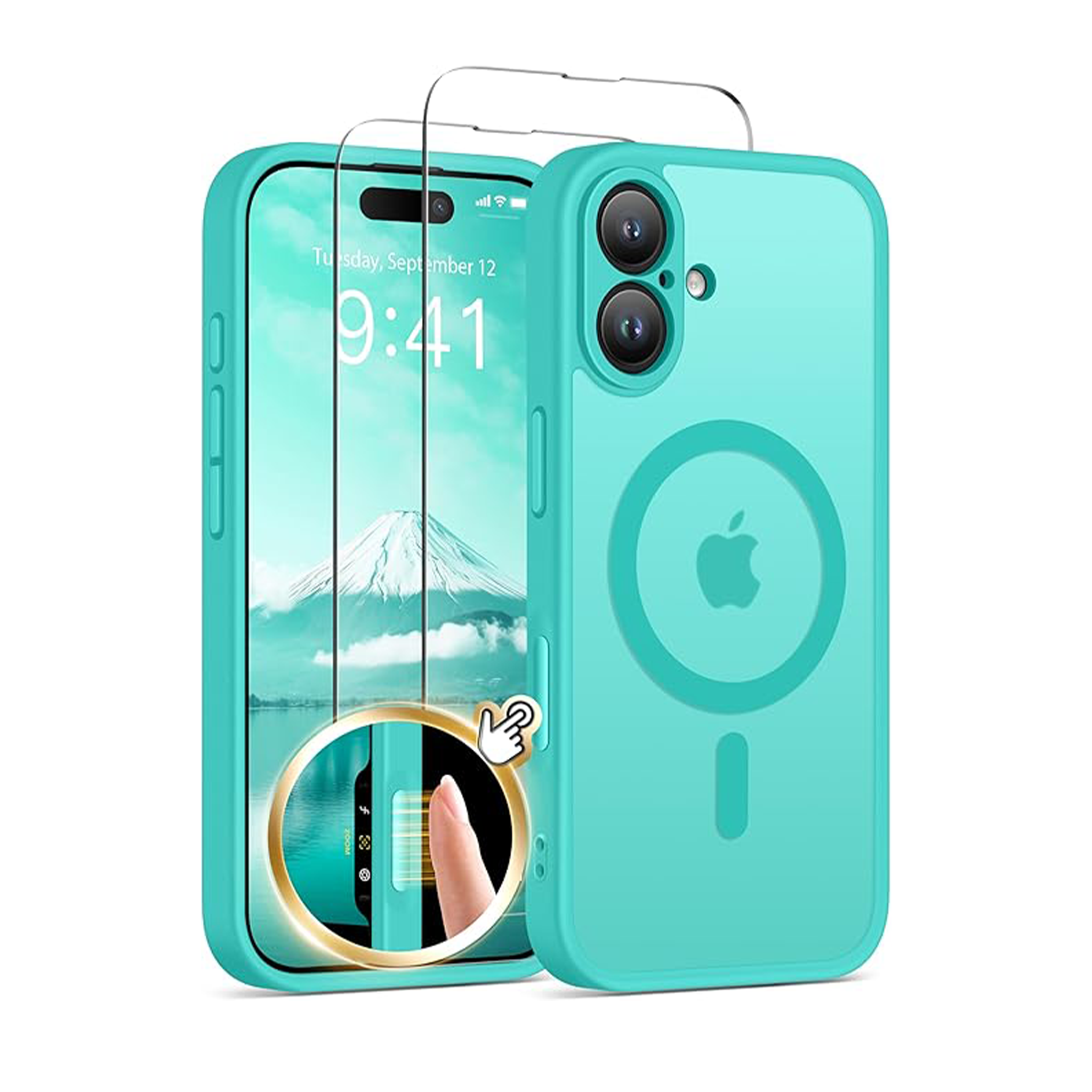 Magnetic for iPhone 16 Plus Case with Camera Control Capture Button,Compatible with MagSafe