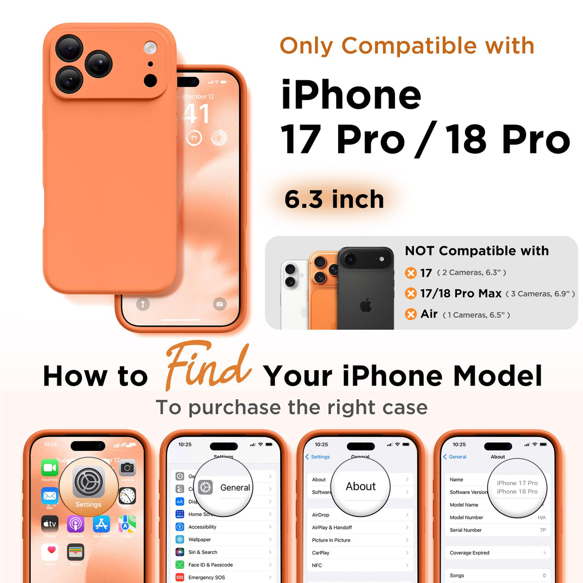 GolbinBox Magnetic for iPhone 18 Pro Case, Dusty Orange