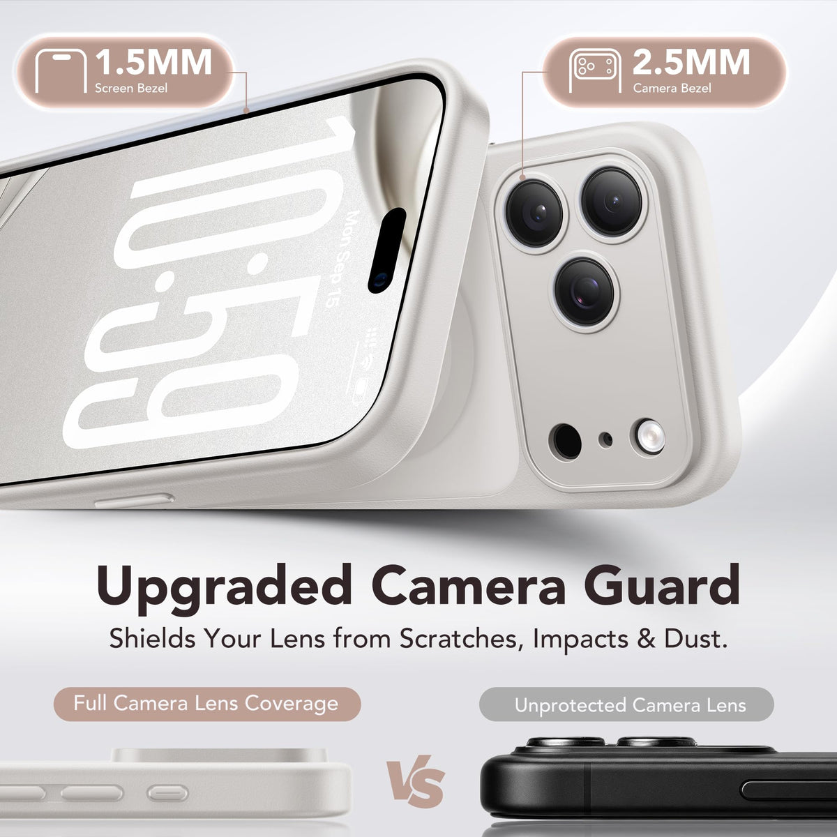 GolbinBox Magnetic Shockproof for iPhone 18 Pro Case, Stone