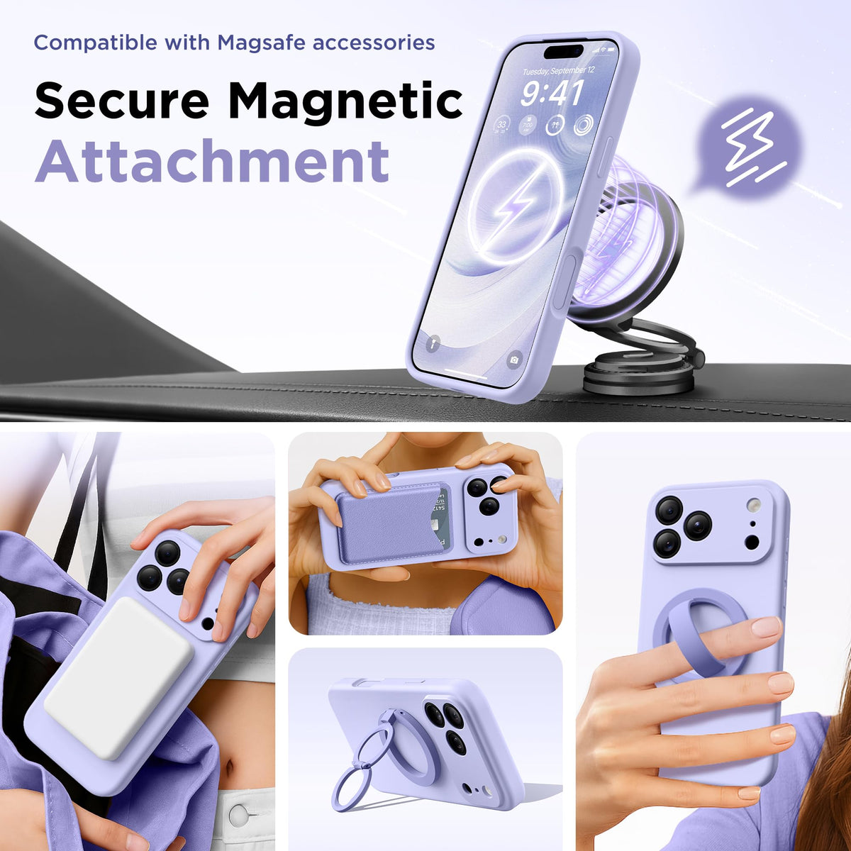 GolbinBox Magnetic for iPhone 18 Pro Case, Lilac