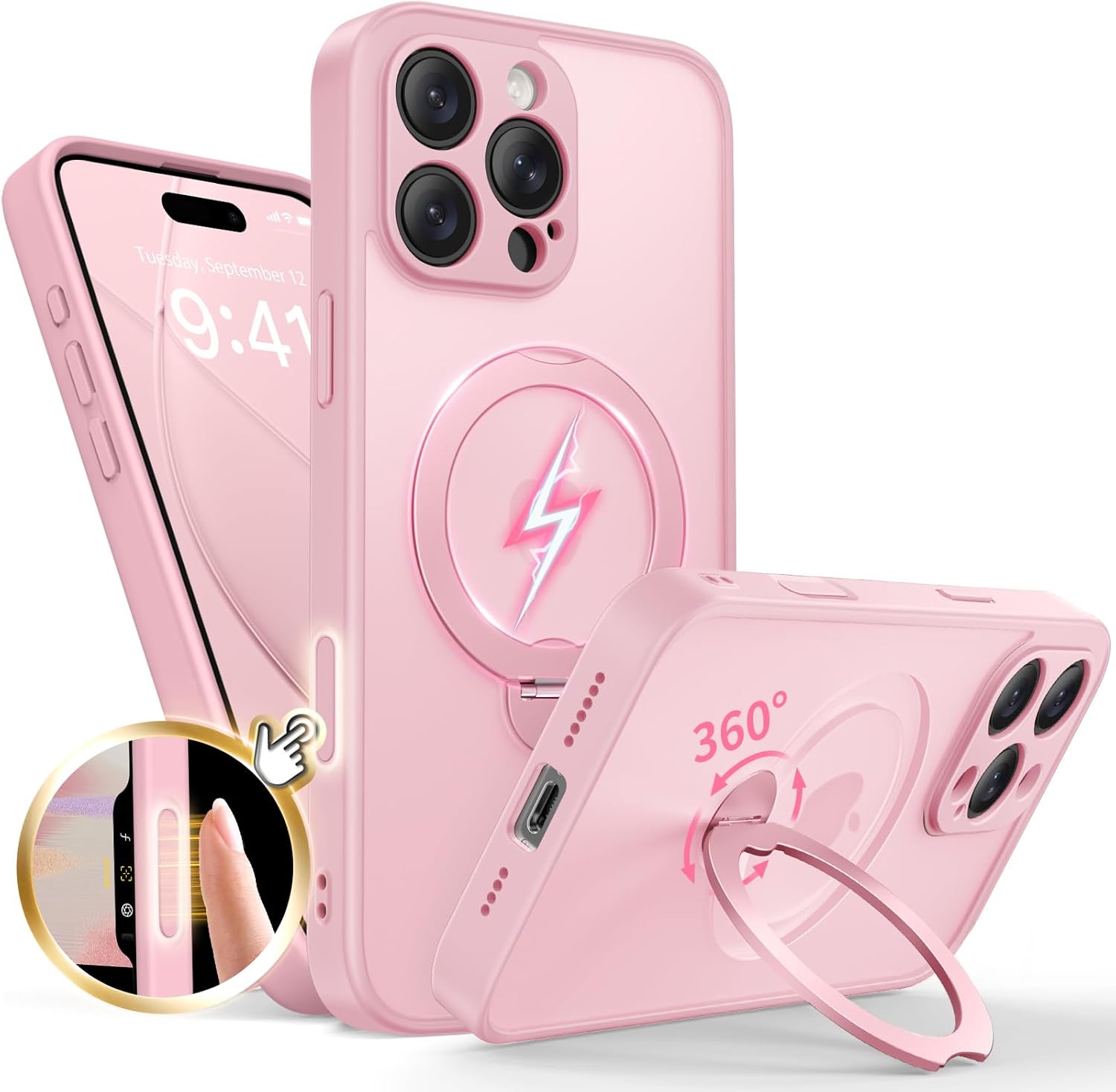 matte translucent phone case iphone 16 pro max Compatible with MagSafe