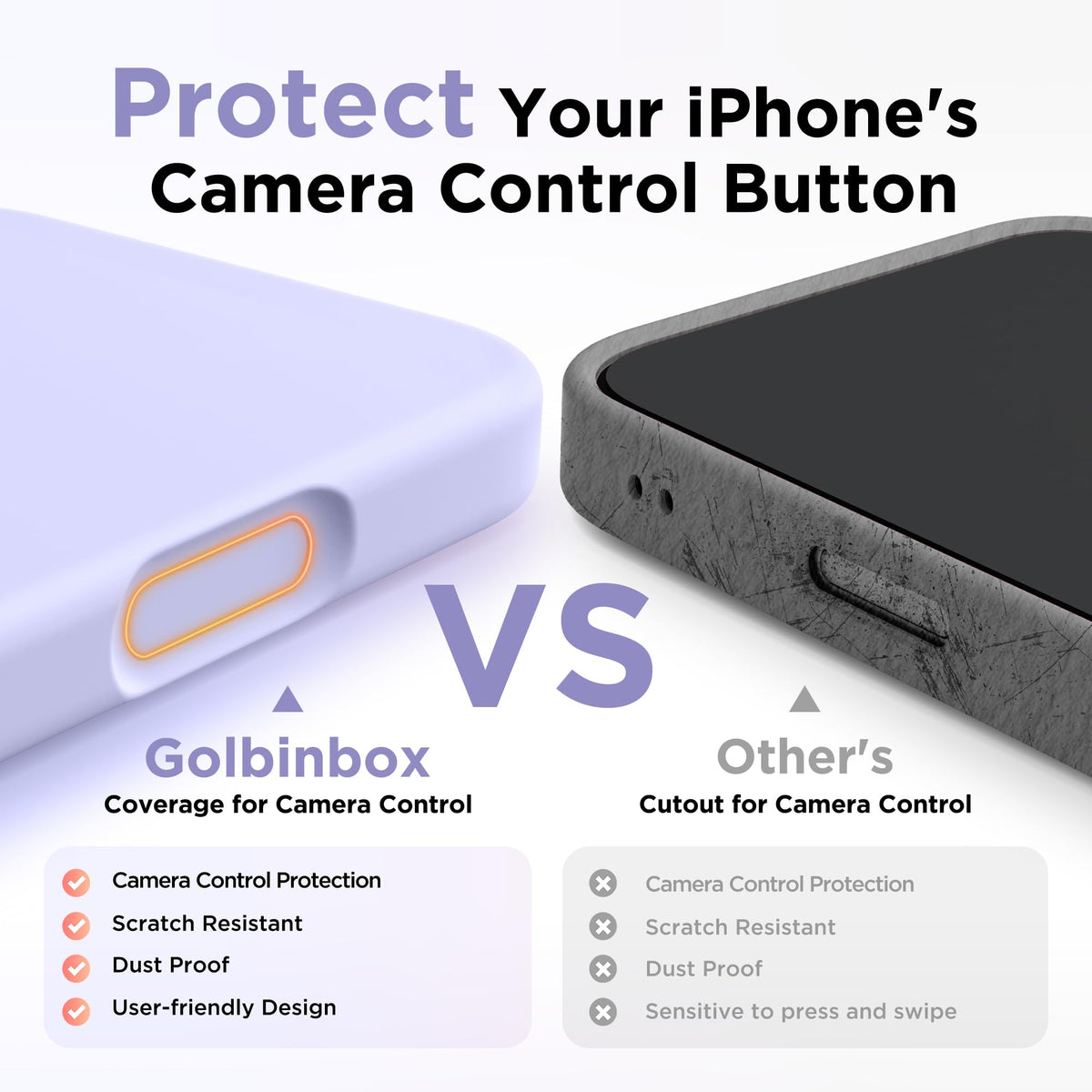 GolbinBox Magnetic for iPhone 18 Pro Case, Lilac