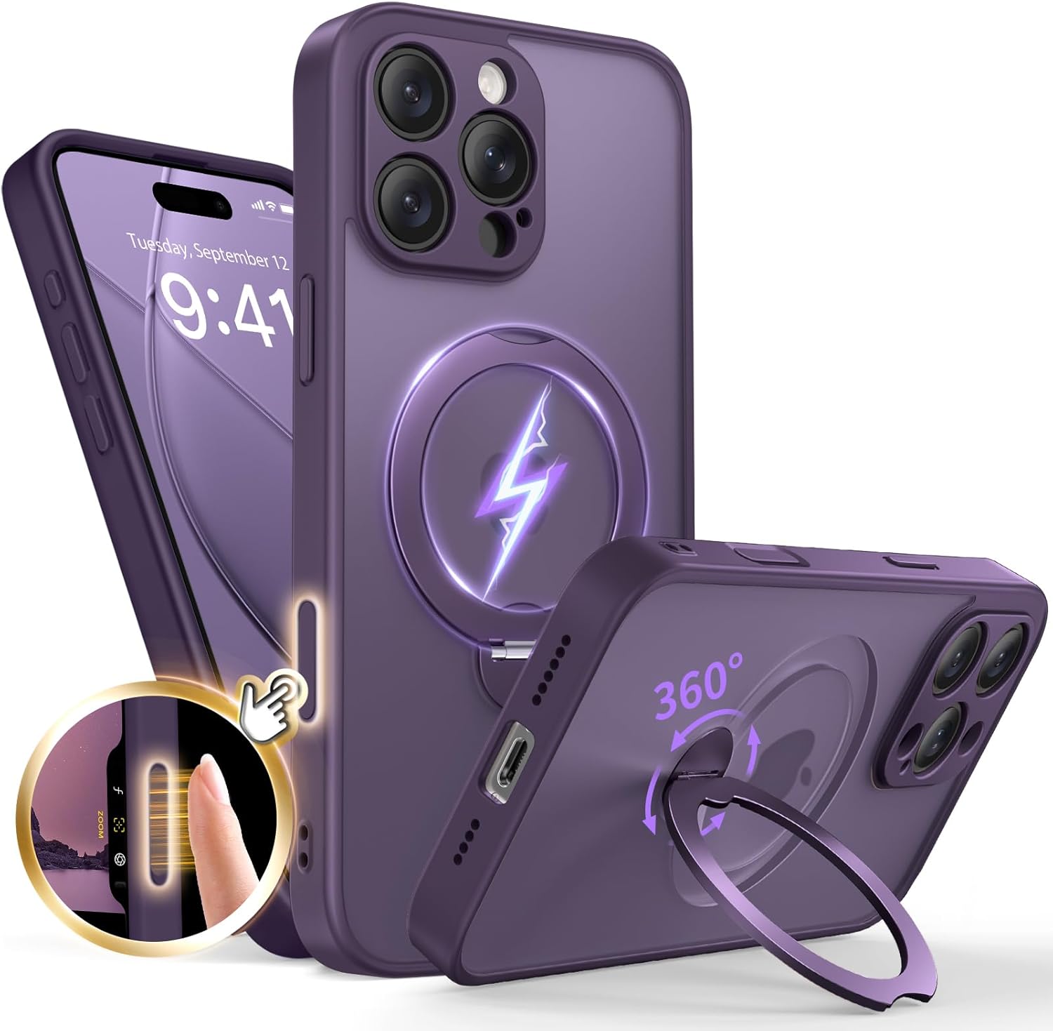 matte translucent phone case iphone 16 pro max Compatible with MagSafe
