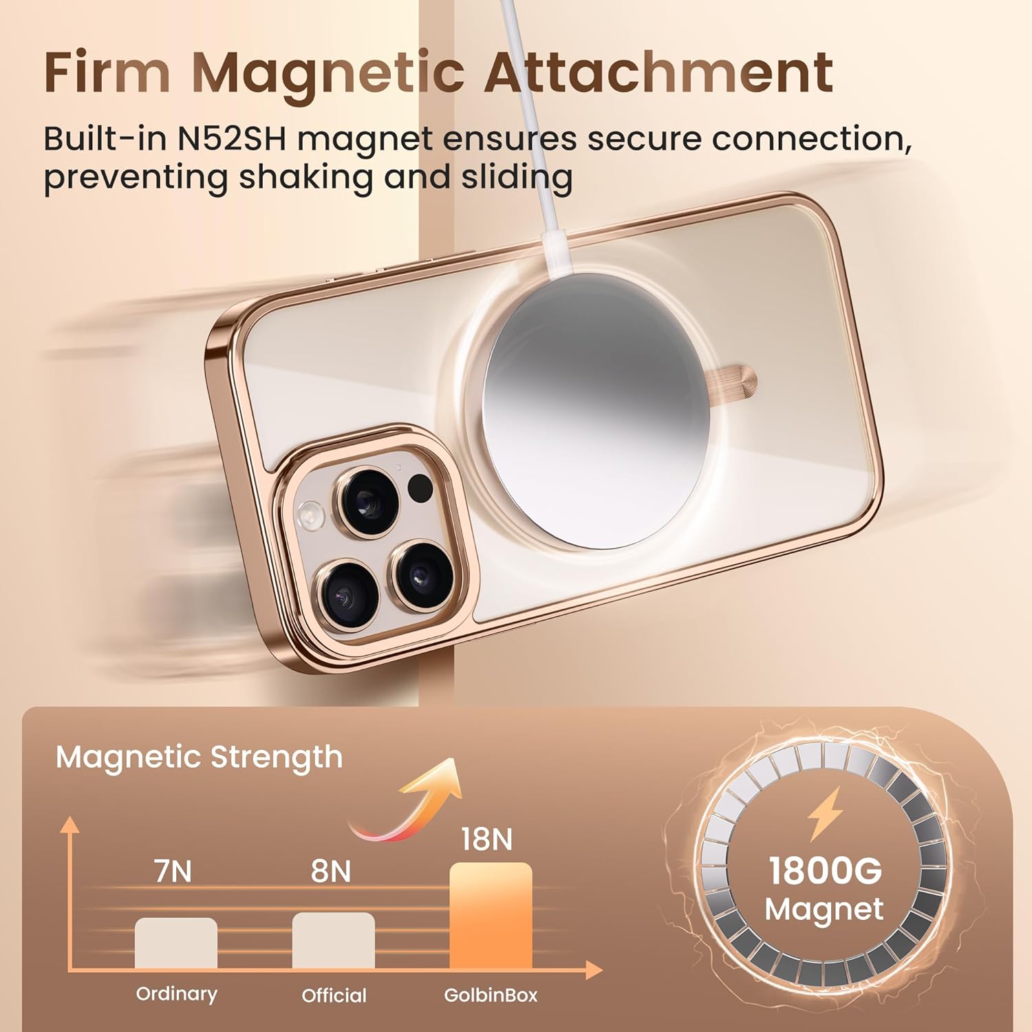 Magnetic for iPhone 16 Pro Case with Stand Shockproof Slim Phone Case 6.3 Inch