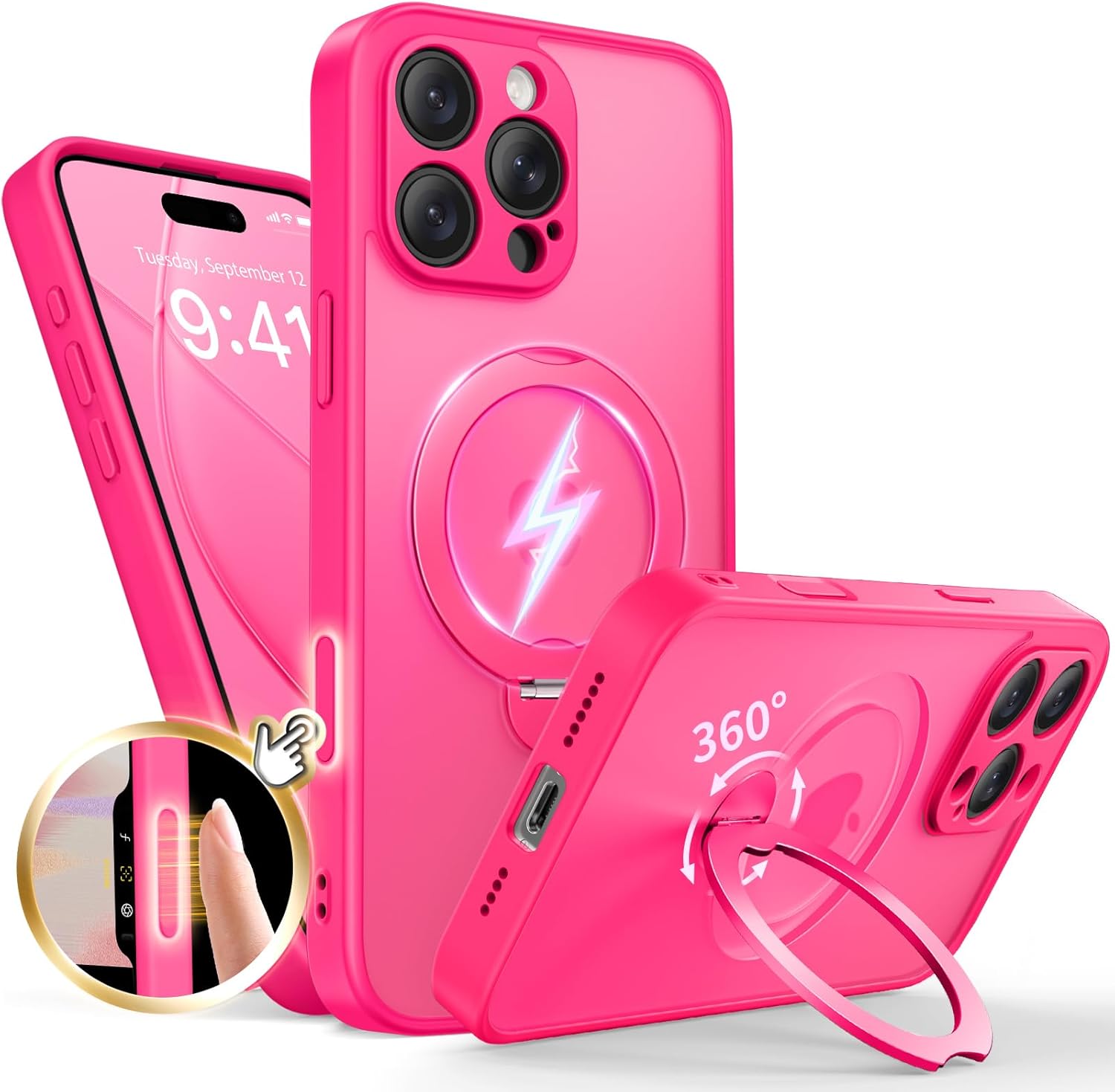 matte translucent phone case iphone 16 pro max Compatible with MagSafe