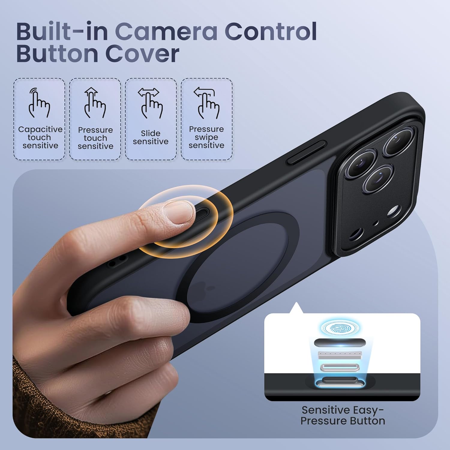 GolbinBox for iPhone 17 Pro Case with Stand,Compatible with MagSafe