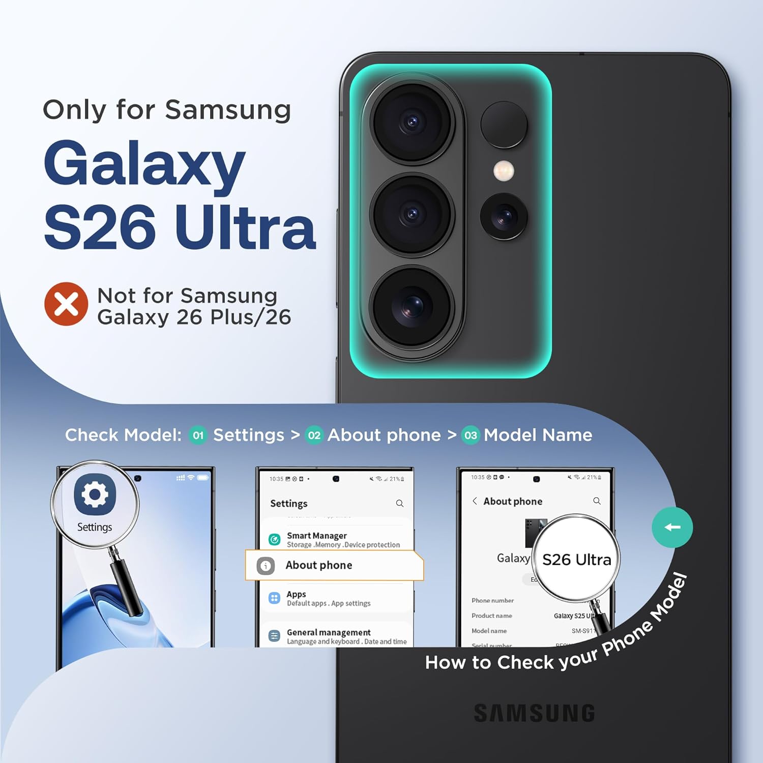 GolbinBox 360 Adjustable Magnetic Stand for Samsung Galaxy S26 Ultra Phone Case