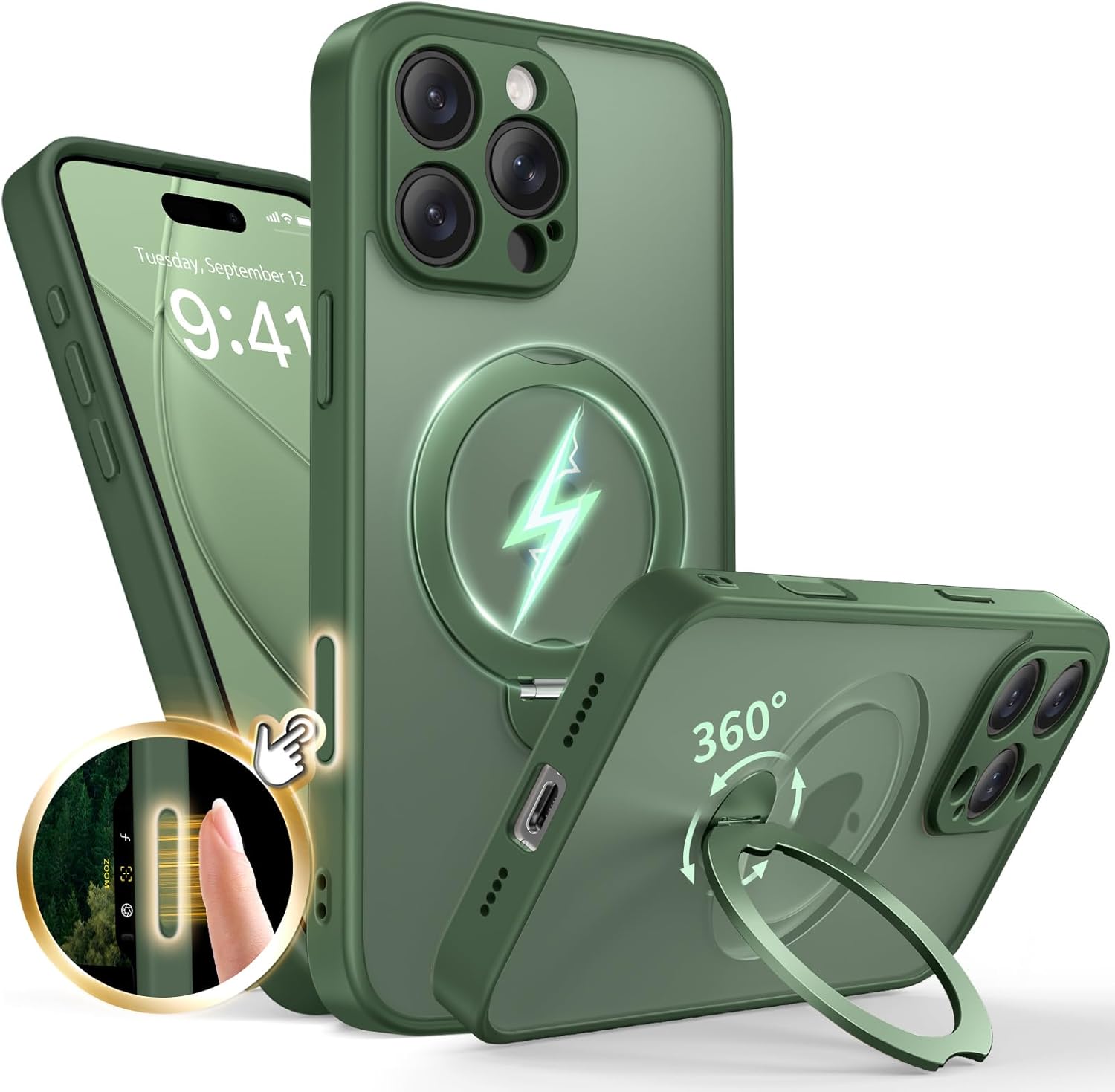 matte translucent phone case iphone 16 pro max Compatible with MagSafe
