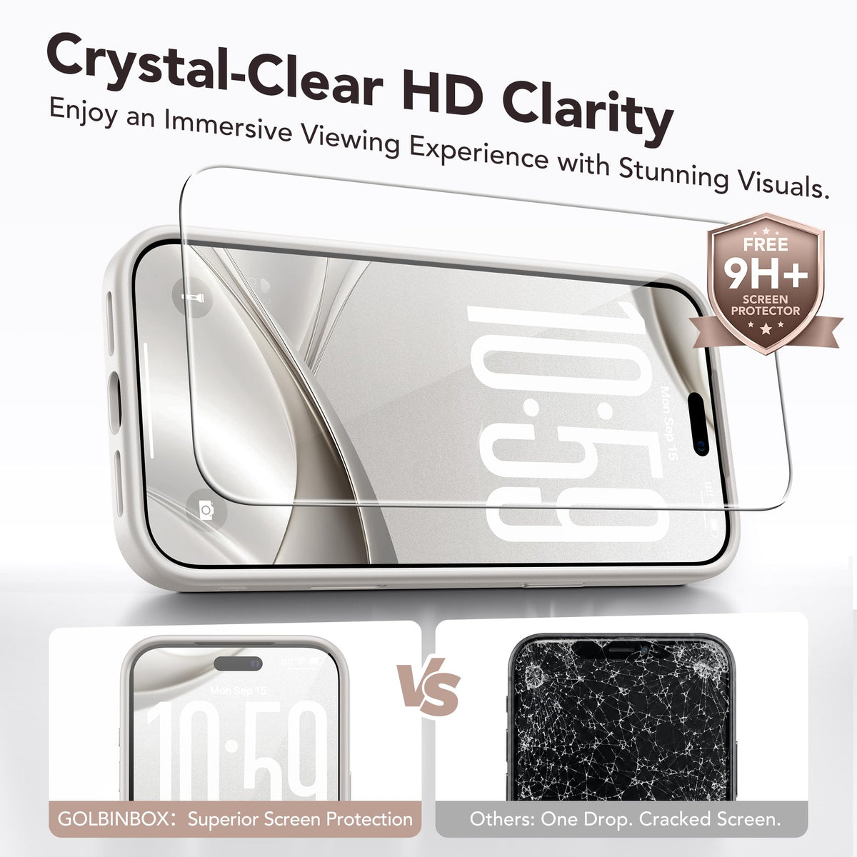 GolbinBox Magnetic Shockproof for iPhone 18 Pro Case, Stone