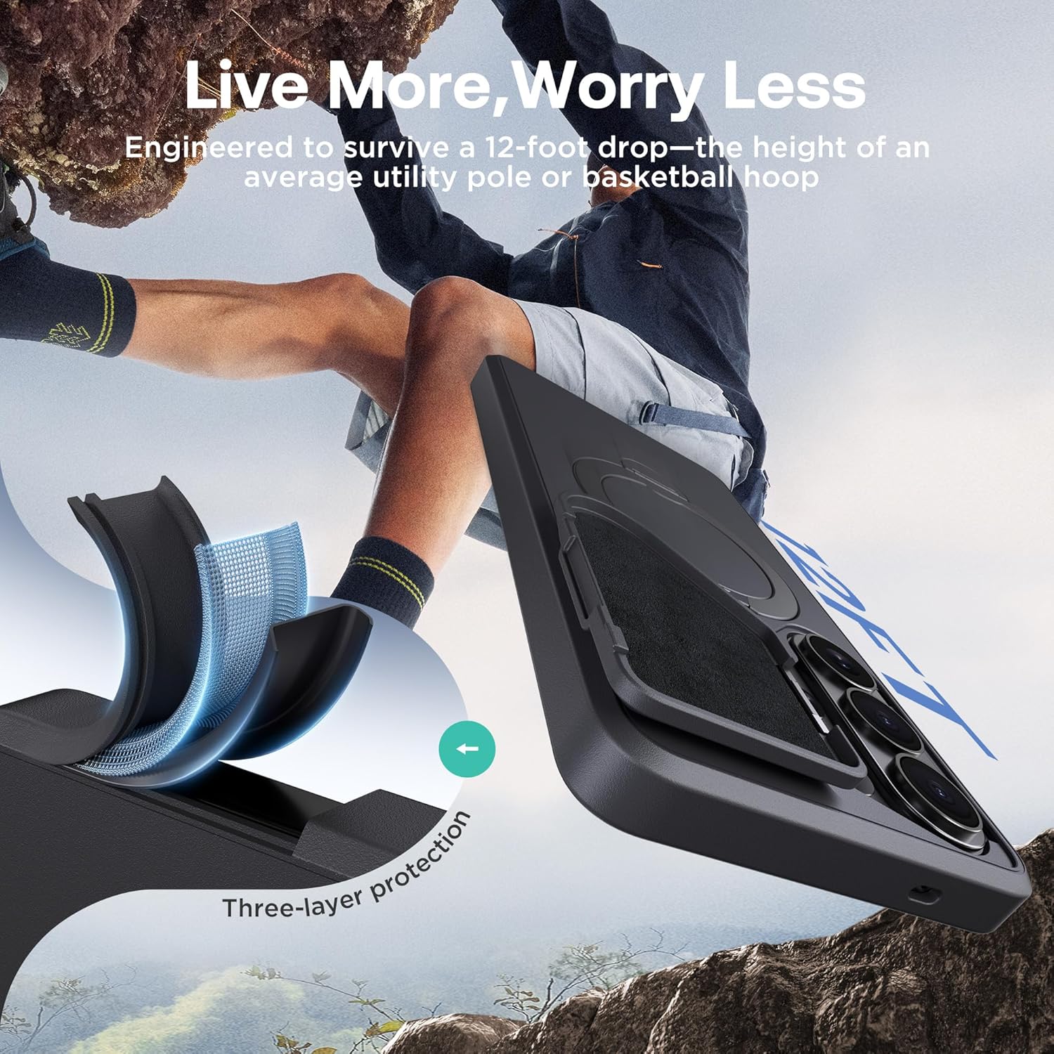 GolbinBox 360 Adjustable Magnetic Stand for Samsung Galaxy S26 Ultra Phone Case