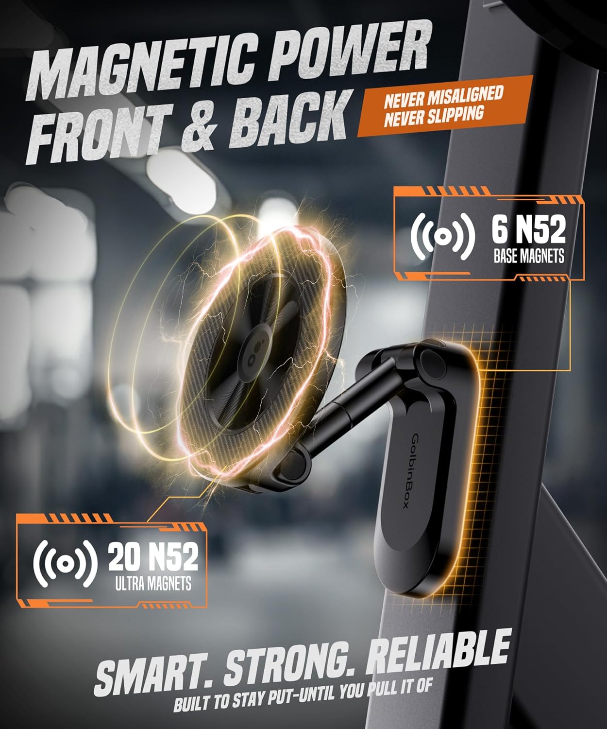 GolbinBox Magnetic Gym Phone Holder for MagSafe