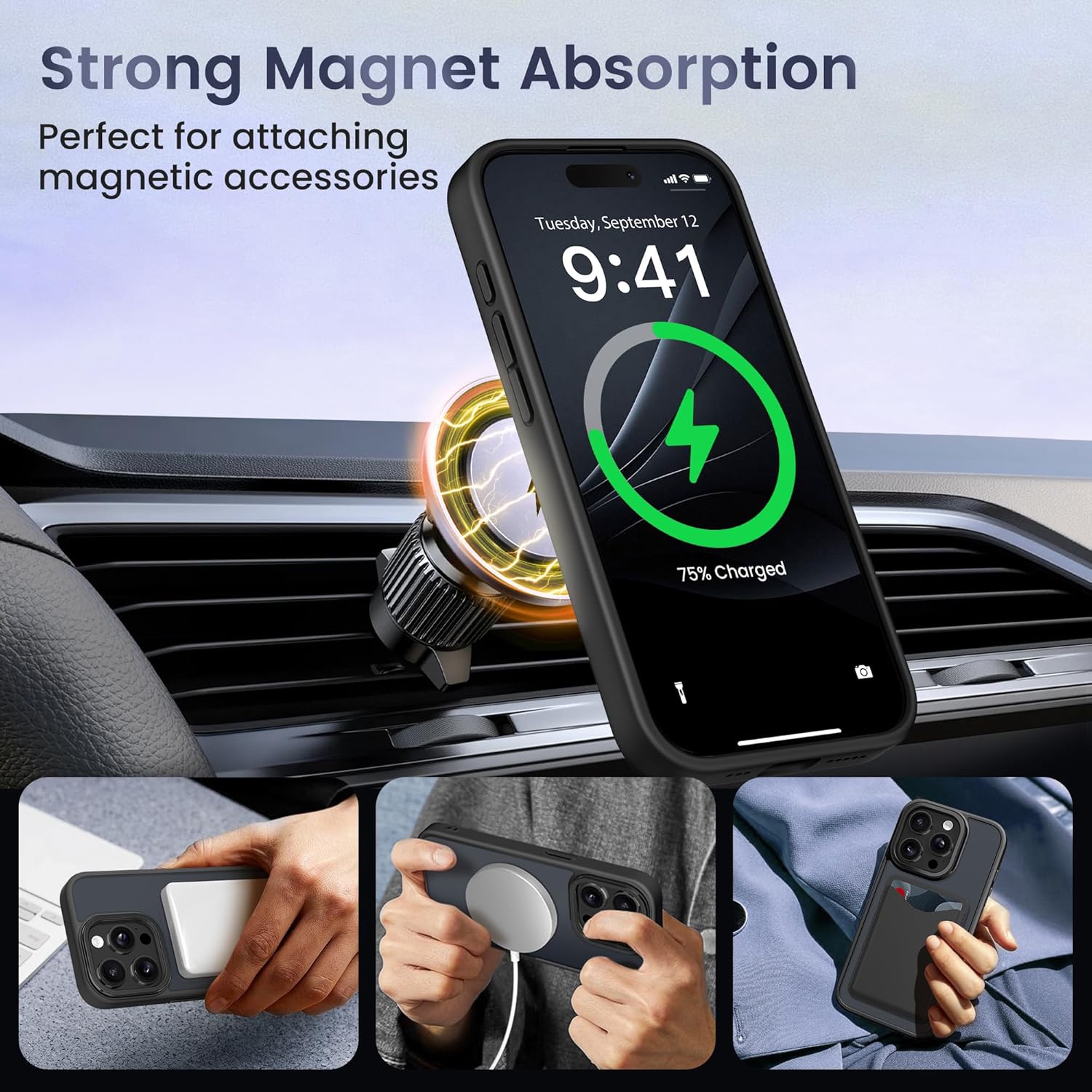 GolbinBox for iPhone 15 Pro Max Case, Compatible with Magsafe