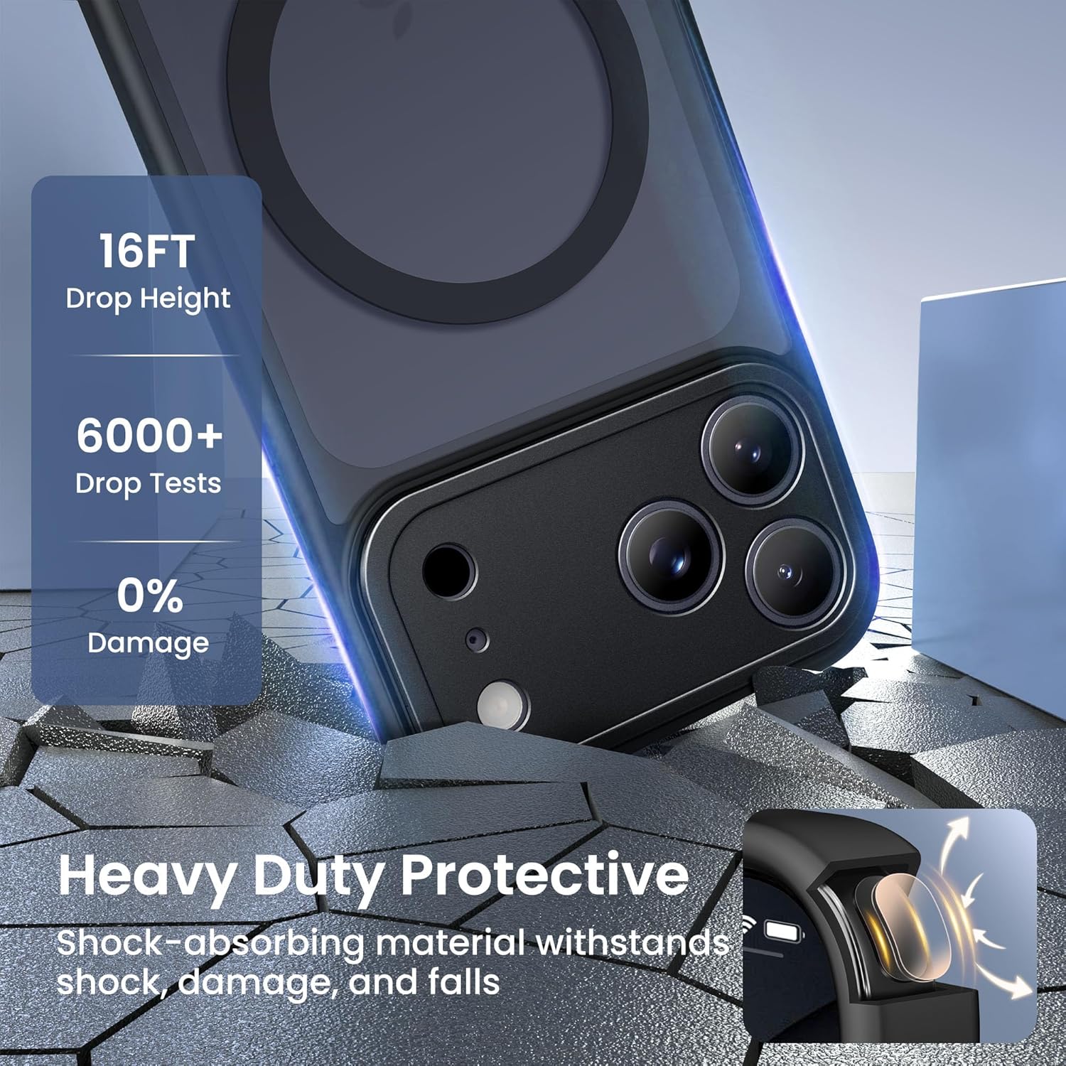 GolbinBox for iPhone 17 Pro Case with Stand,Compatible with MagSafe