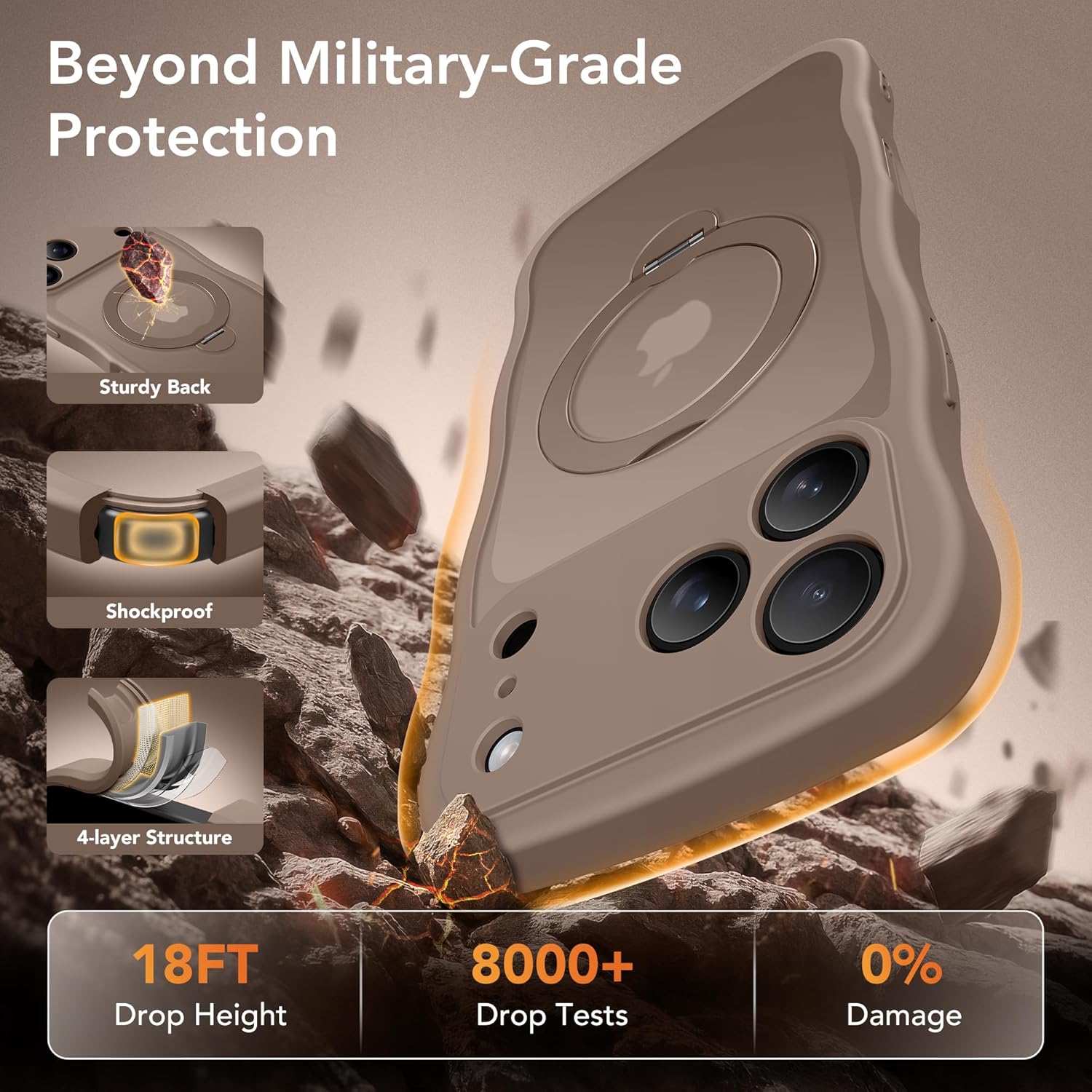 iPhone 17 Pro Max Wave Translucent Matte Case