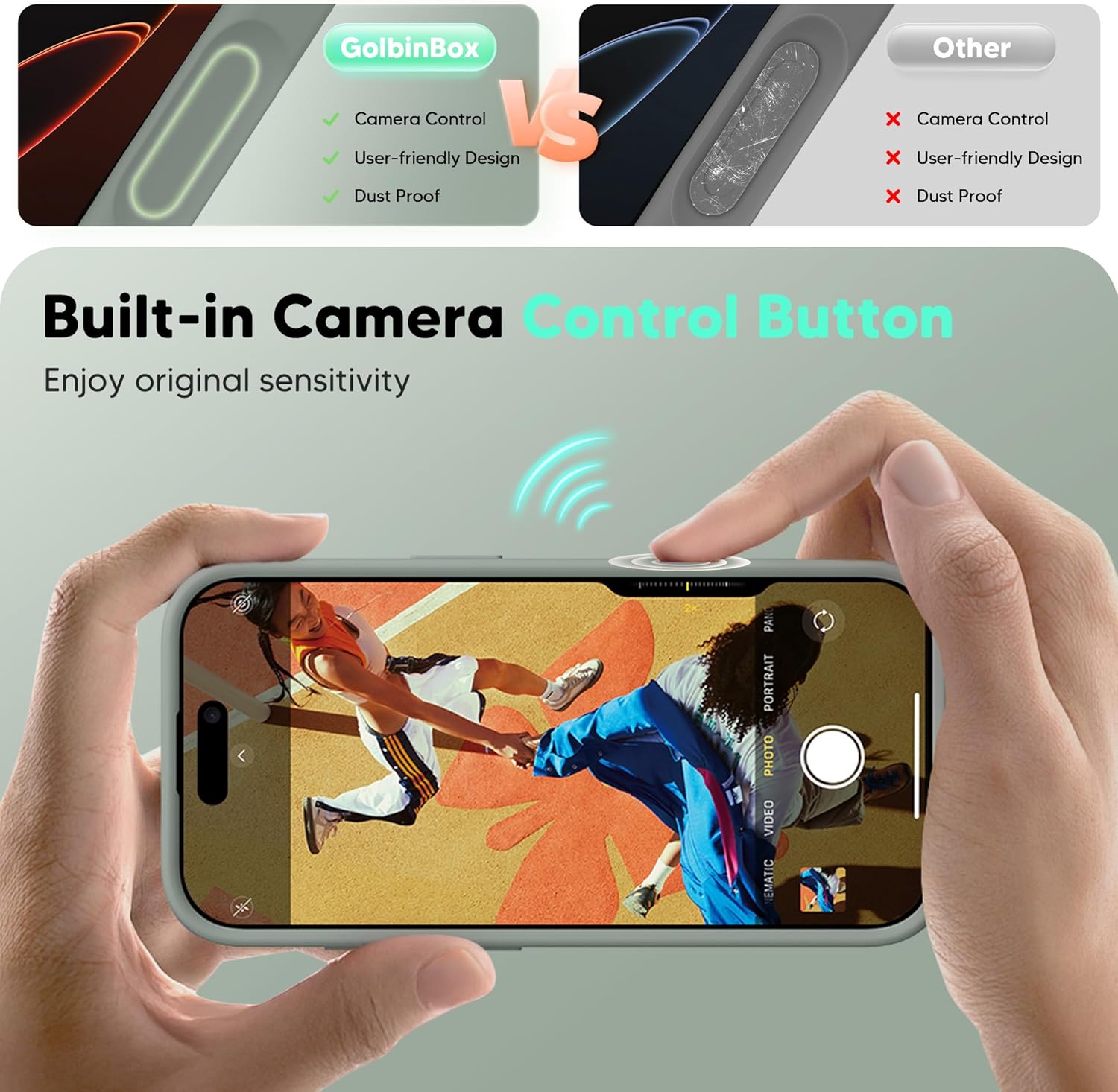 GolbinBox for iPhone 17 Pro Max Case with 360° Spin Magnetic Stand