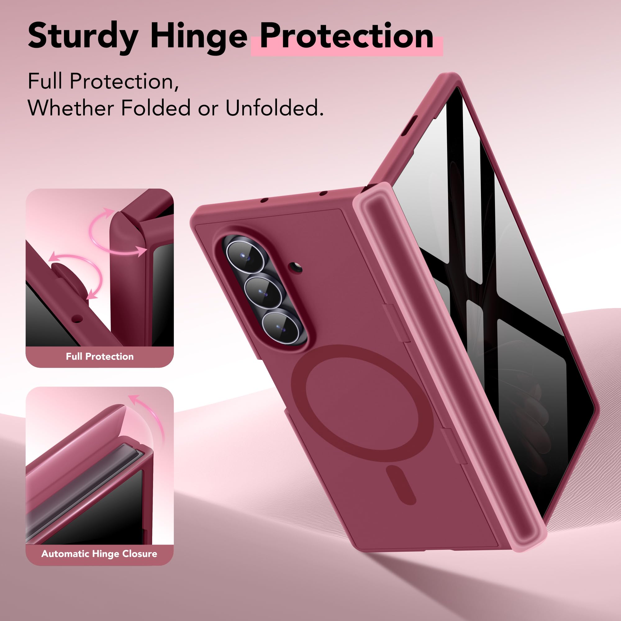 Samsung Galaxy Z Fold 7 Case with Privacy Screen Protector